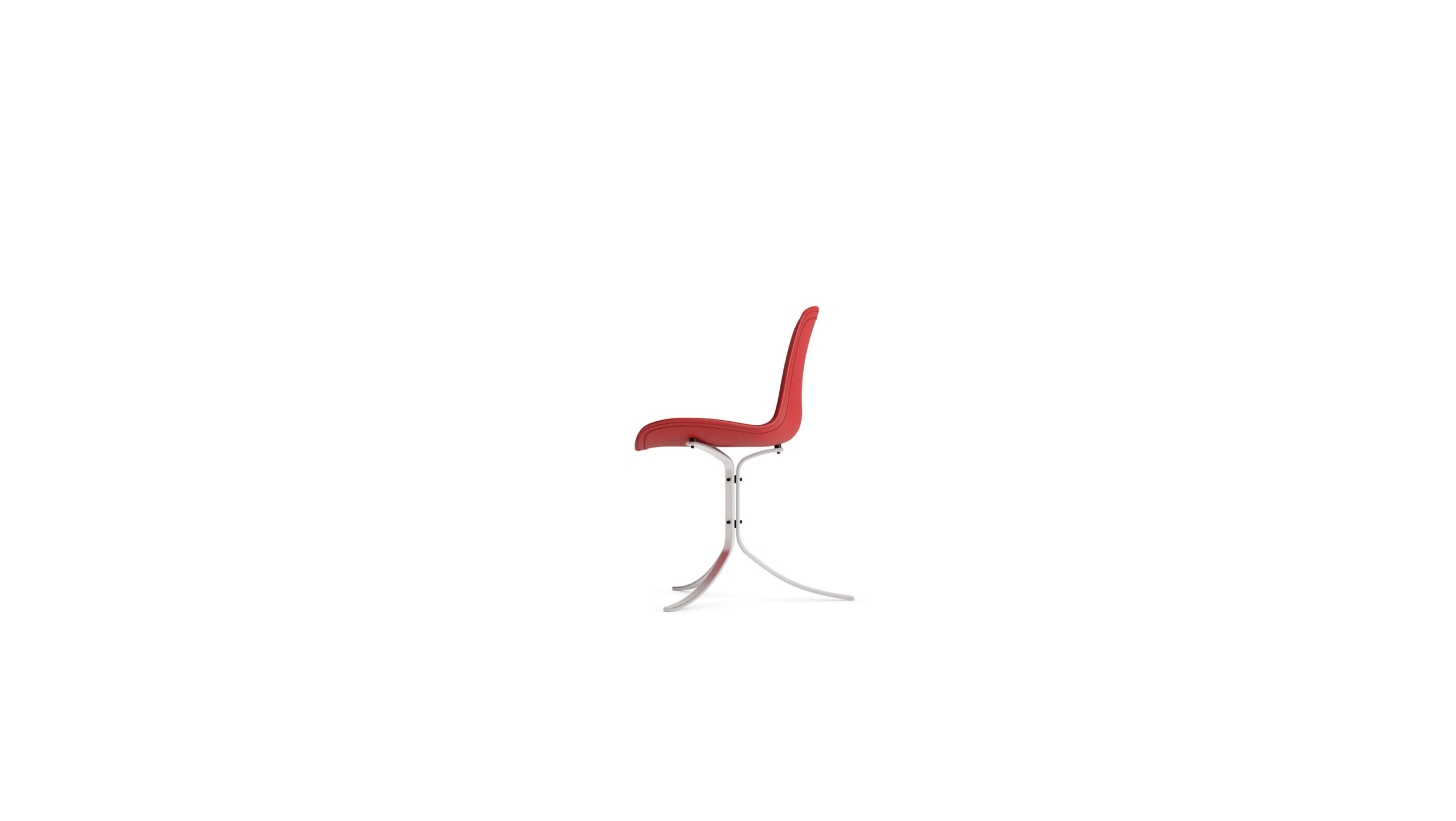 Side view of the Poul Kjærholm PK9 Chair Tulip Chair Side-Dining by Poul Kjærholm, available online in Canada. Made by Archetype Forms.