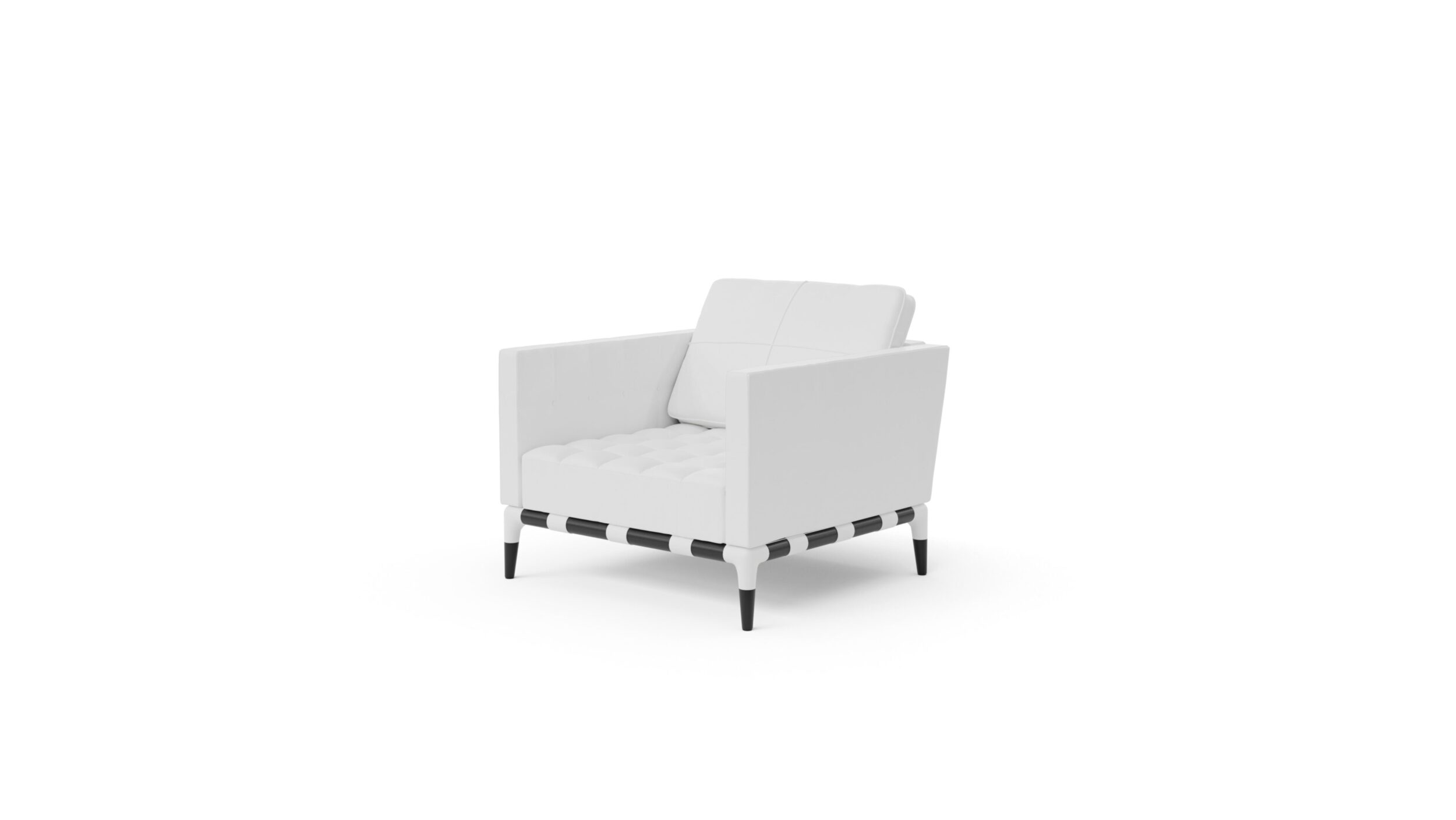 Front angle view of the 241 Privé Armchair 241 61 by Philippe Starck, available online in Canada. Designed by Philippe Starck, Made by Archetype Forms.