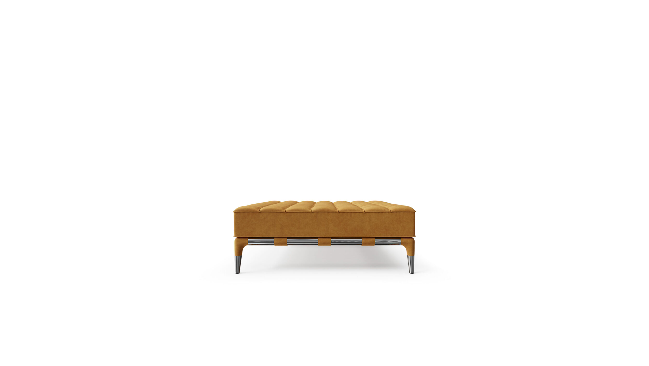 Back view of the 241 Privé Pouf 241 00 Ottoman by Philippe Starck, available online in Canada. Designed by Philippe Starck, Made by Archetype Forms.