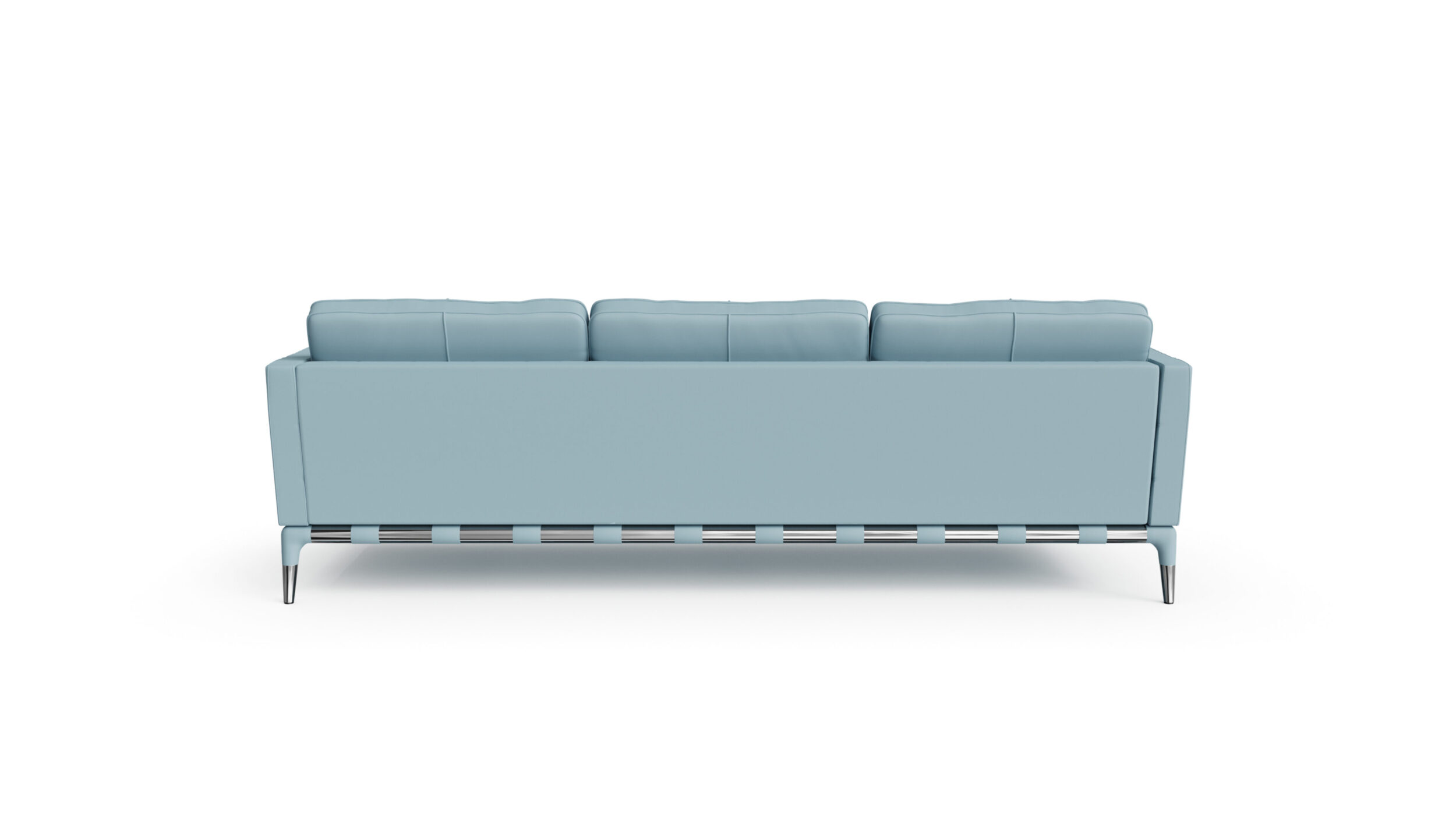 Back view of the 241 Privé 3-Seat Sofa 241 63 by Philippe Starck, available online in Canada. Designed by Philippe Starck, Made by Archetype Forms.