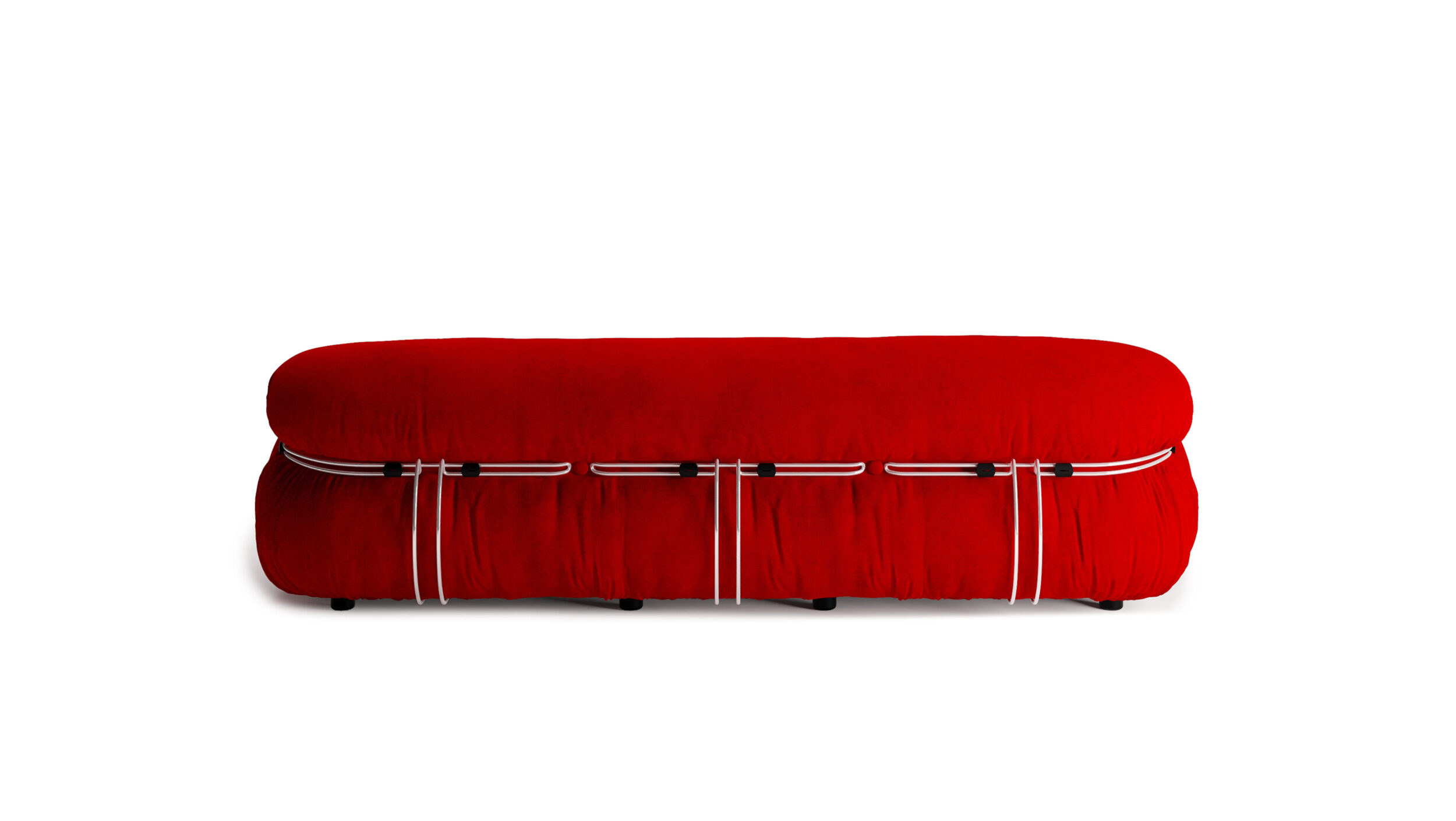 Back view of the Soriana 3-Seat Sofa by Afra and Tobia Scarpa, designed by Afra and Tobia Scarpa, available online in Canada. Made by Archetype Forms.