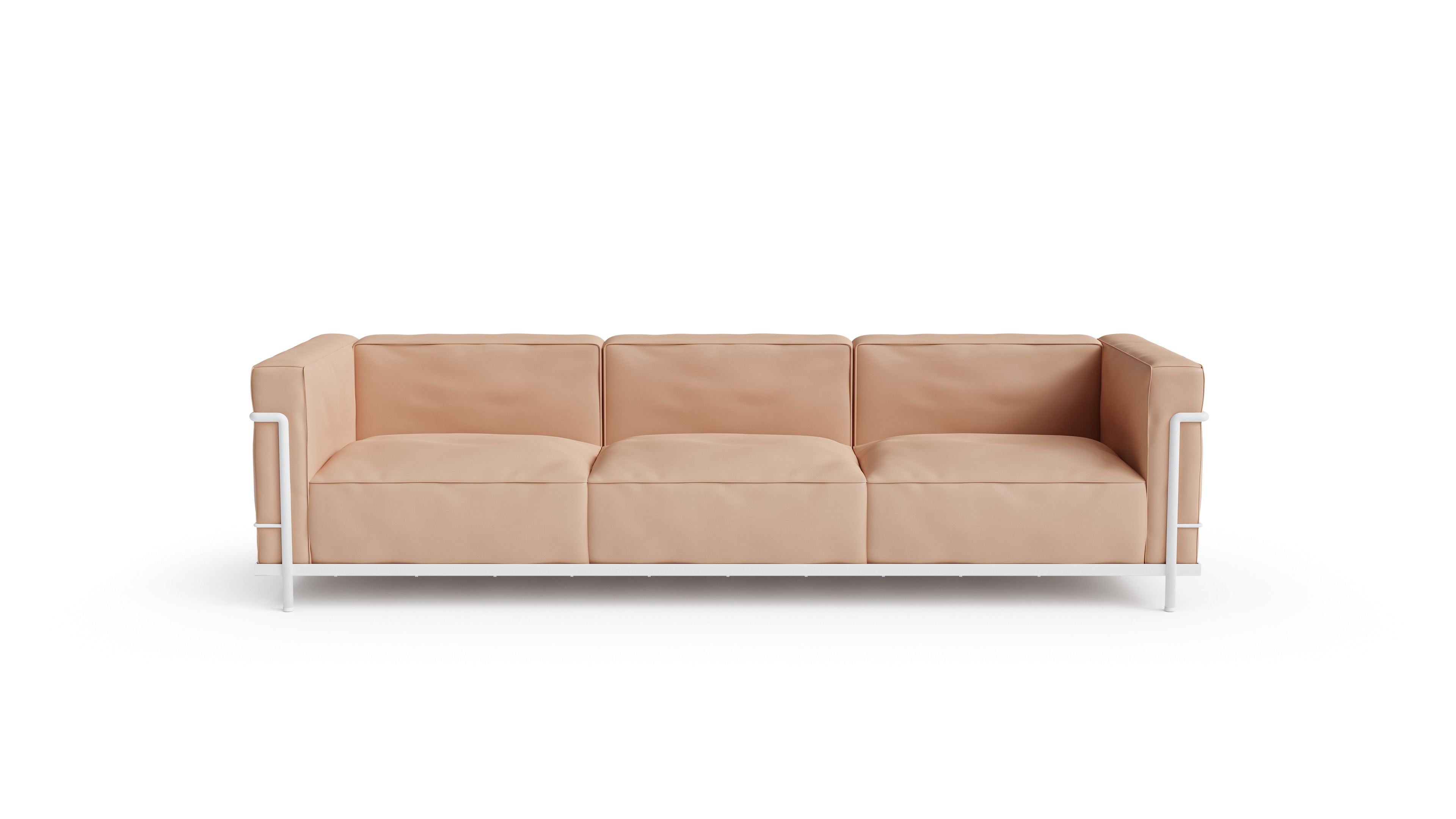 Le Corbusier Grand Confort 3-Seat Sofa Grande Large Model Sofa in Natural Leather - Available at Archetype Forms in Langley, BC