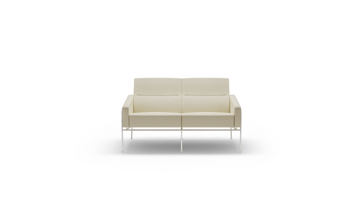 Arne Jacobsen Series 3300 2-Seater Sofa Loveseat 3302 Fritz Hansen Style in Canada and the USA - Front