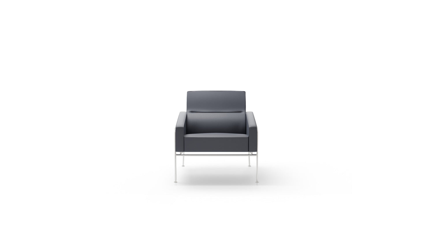 Arne Jacobsen Series 3300 Lounge Chair Fritz Hansen Style 3301 in Canada and the USA - Front