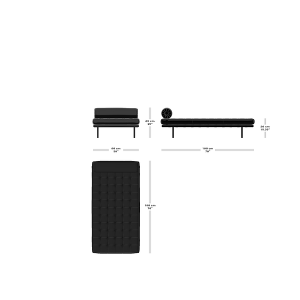 Barna Series: Daybed Couch by Hommage À Mies van der Rohe