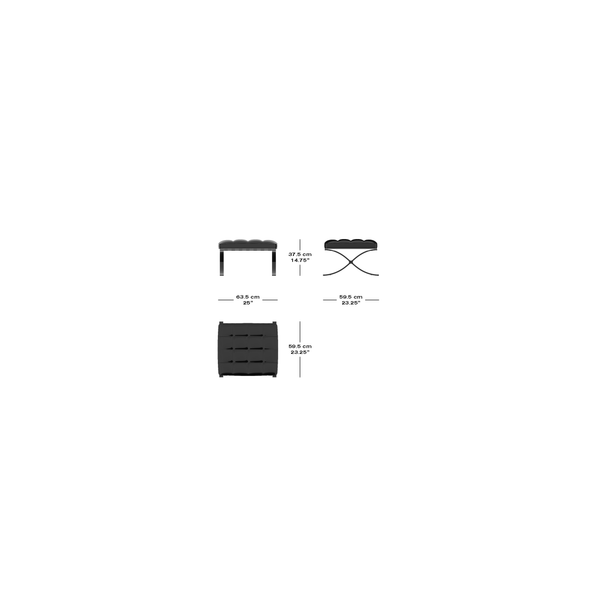 Barna: Lounge Chair & Ottoman by Hommage À Mies van der Rohe