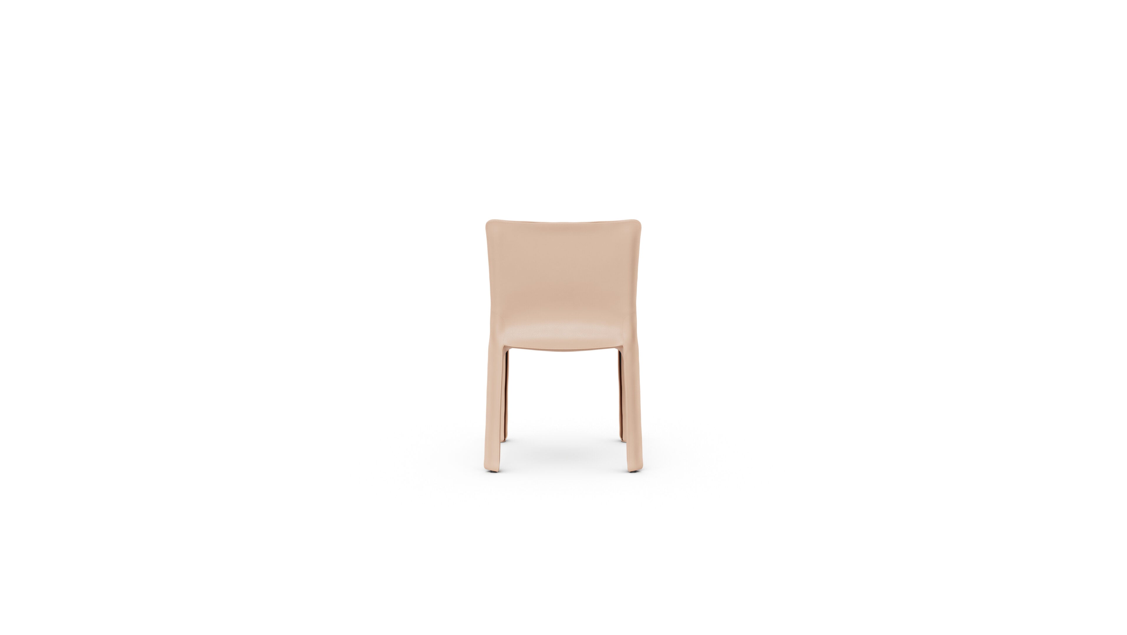 Cab 412 Cowhide Side Chair 412 in Canada and the USA Natural Leather - Back