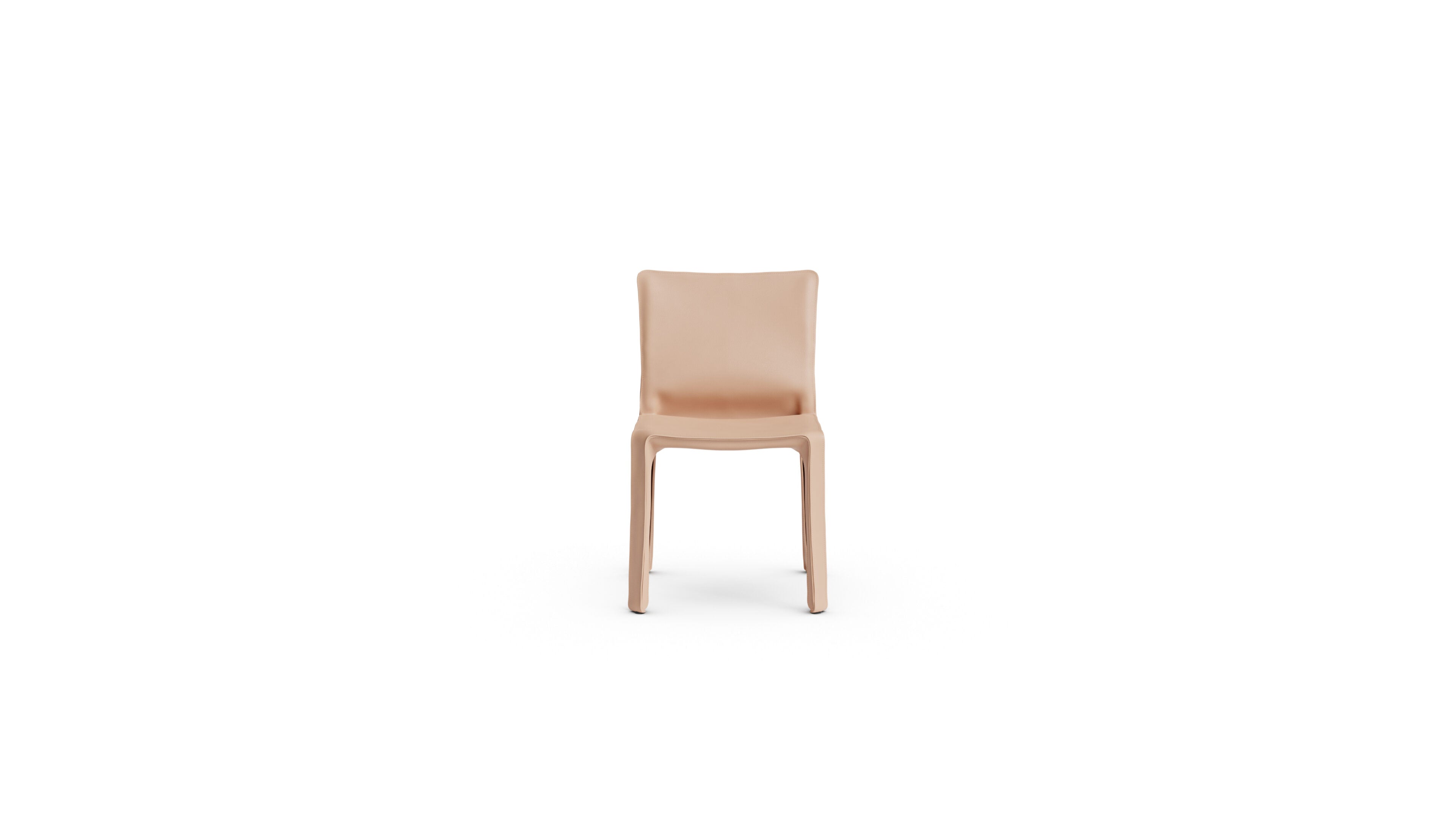 Cab 412 Cowhide Side Chair 412 in Canada and the USA Natural Leather - Front