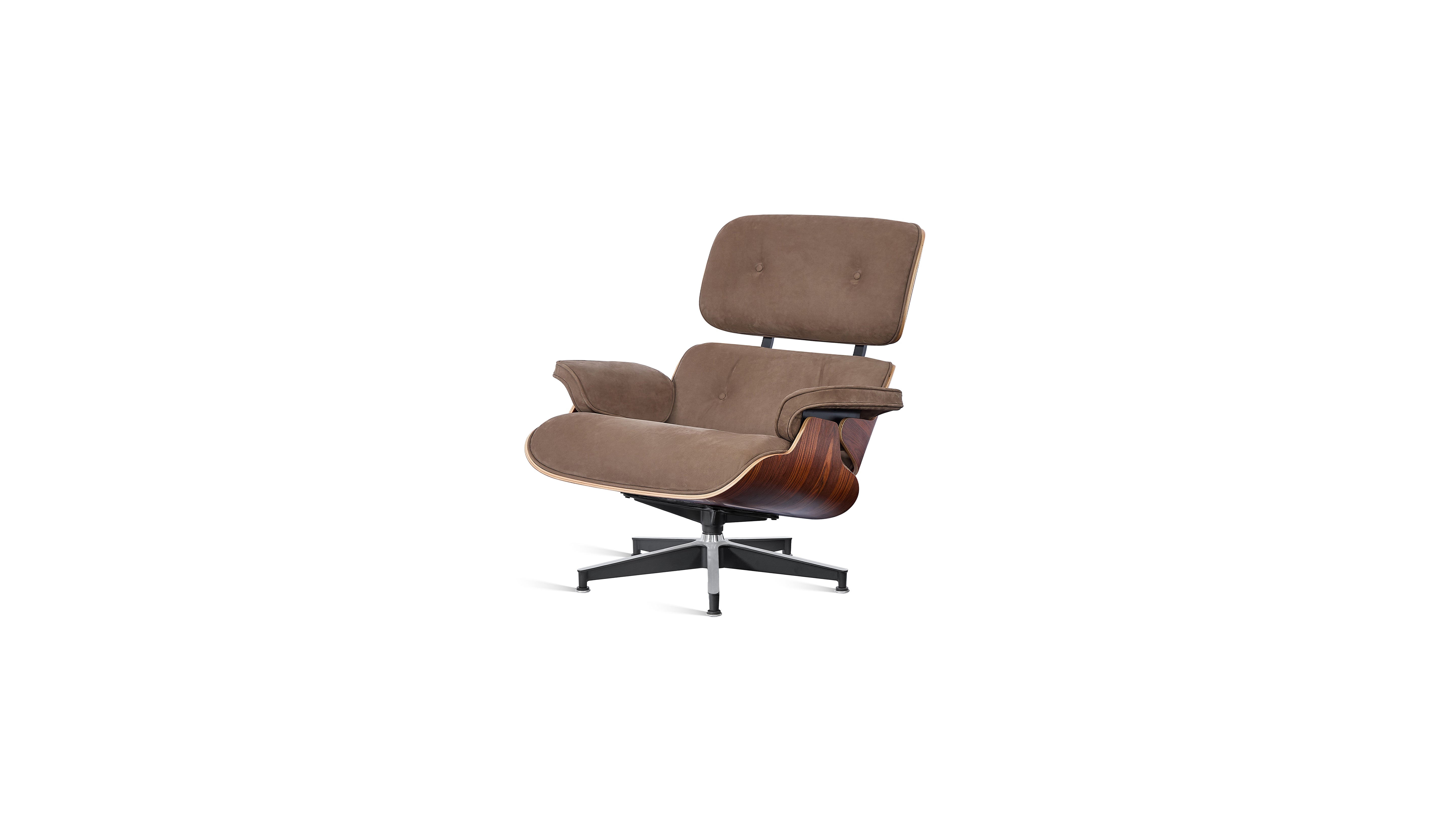 1956 Lounge Chair & Ottoman: AM Nubuck