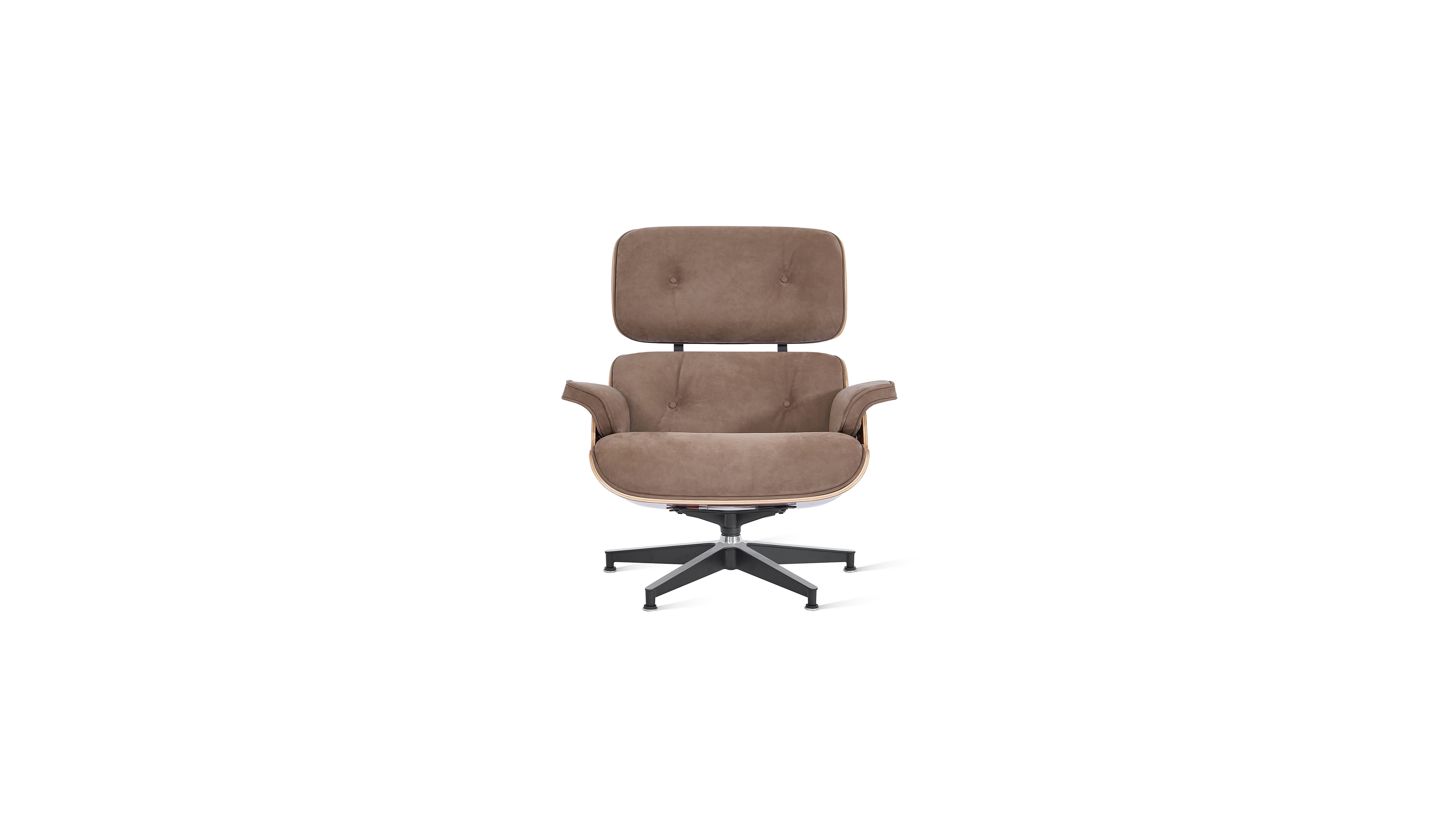 1956 Lounge Chair & Ottoman: AM Nubuck