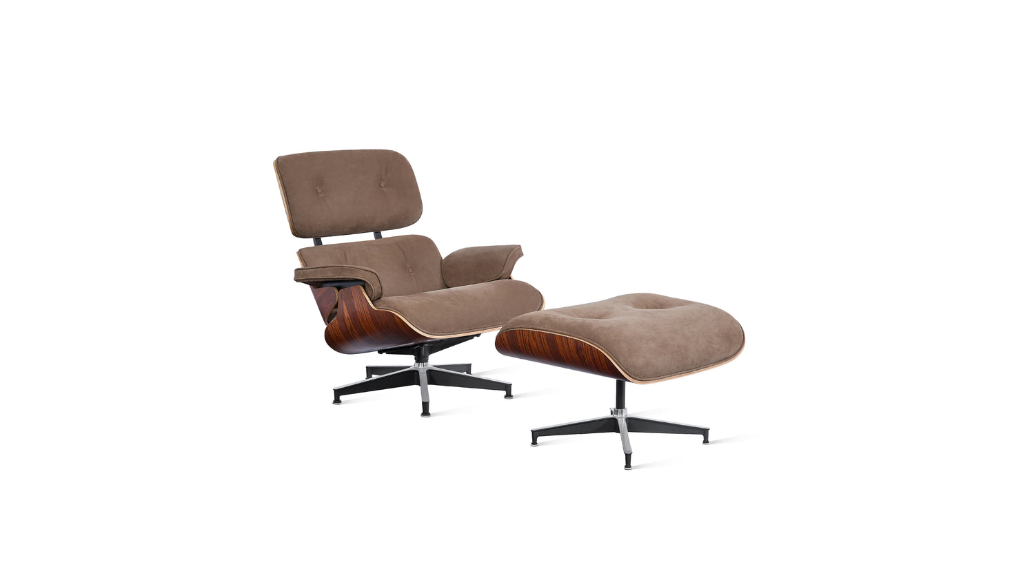 1956 Lounge Chair & Ottoman: AM Nubuck