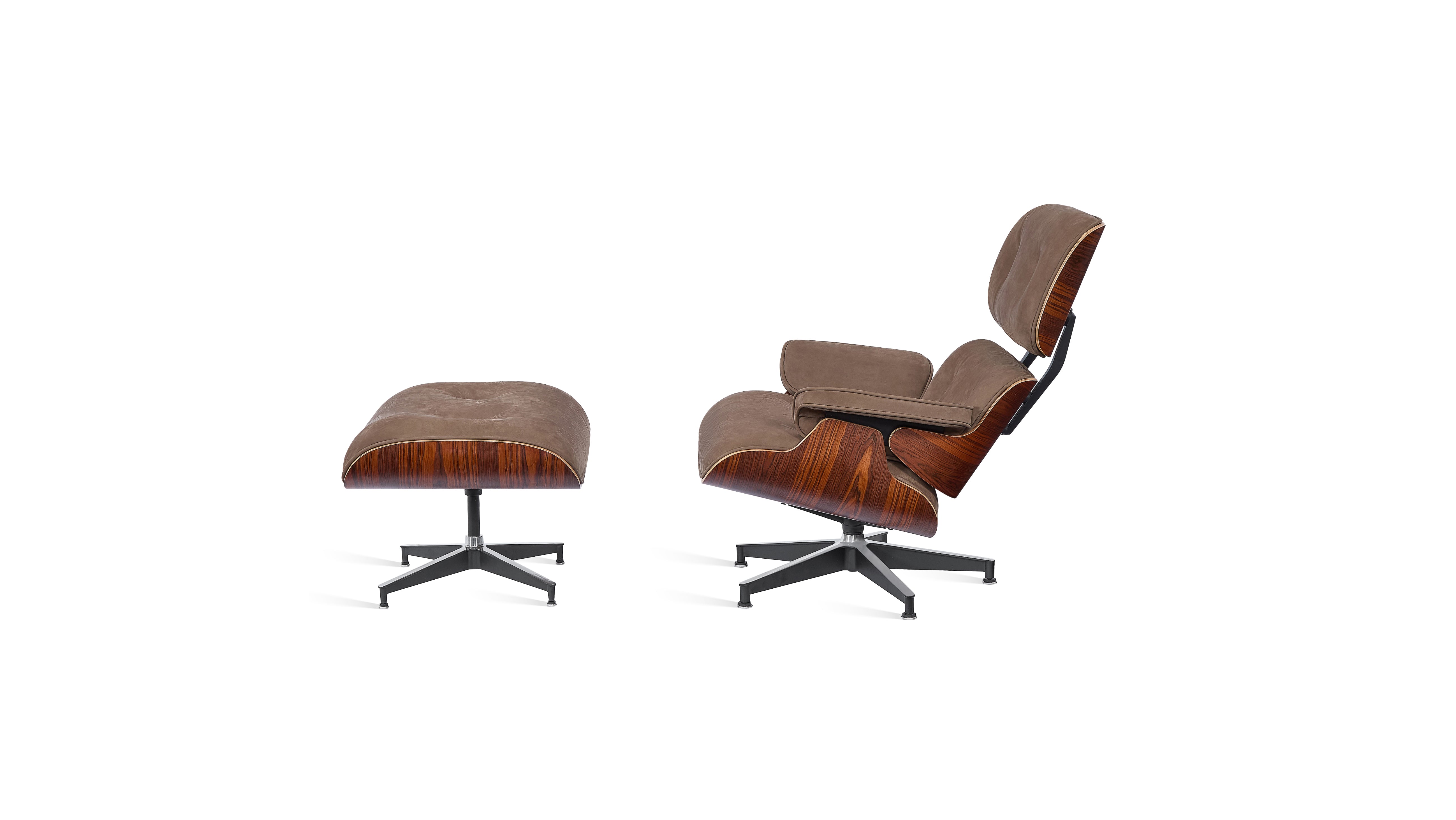 1956 Lounge Chair & Ottoman: AM Nubuck