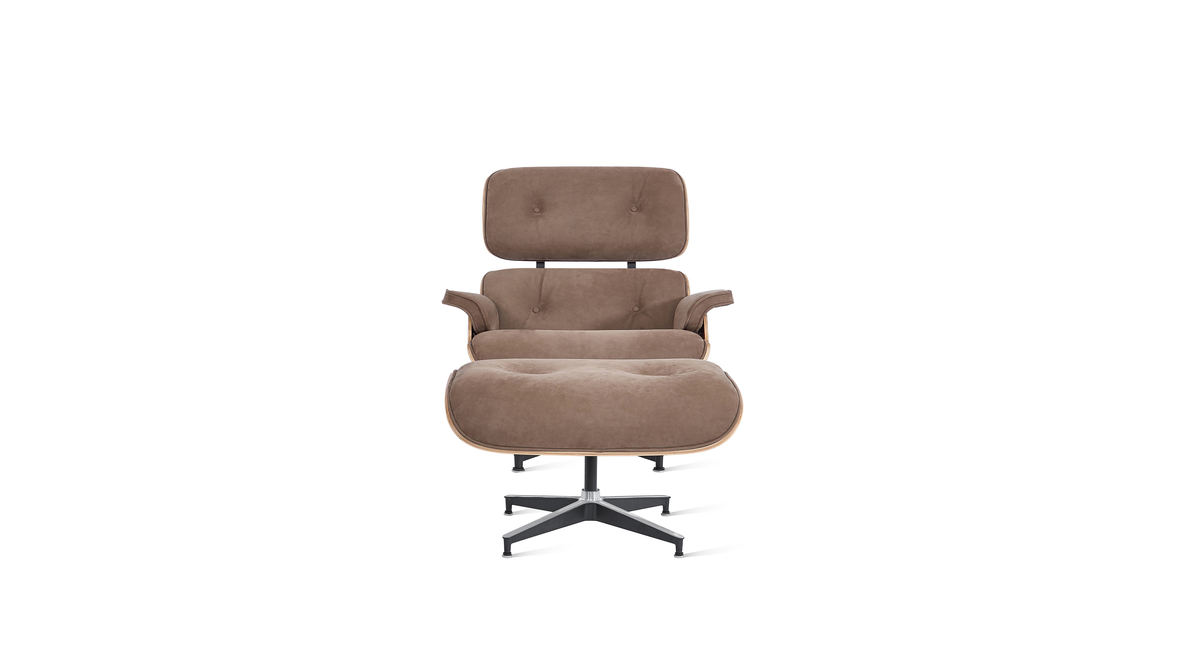 1956 Lounge Chair & Ottoman: AM Nubuck