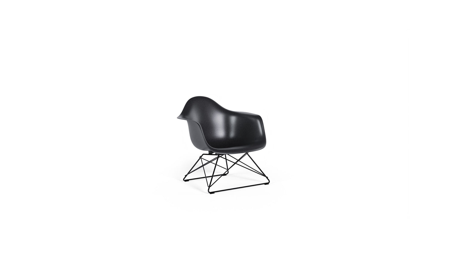 Eames Molded Fiberglass Armchair with Low Wire Base in Canada and the USA LARF - Front Angle