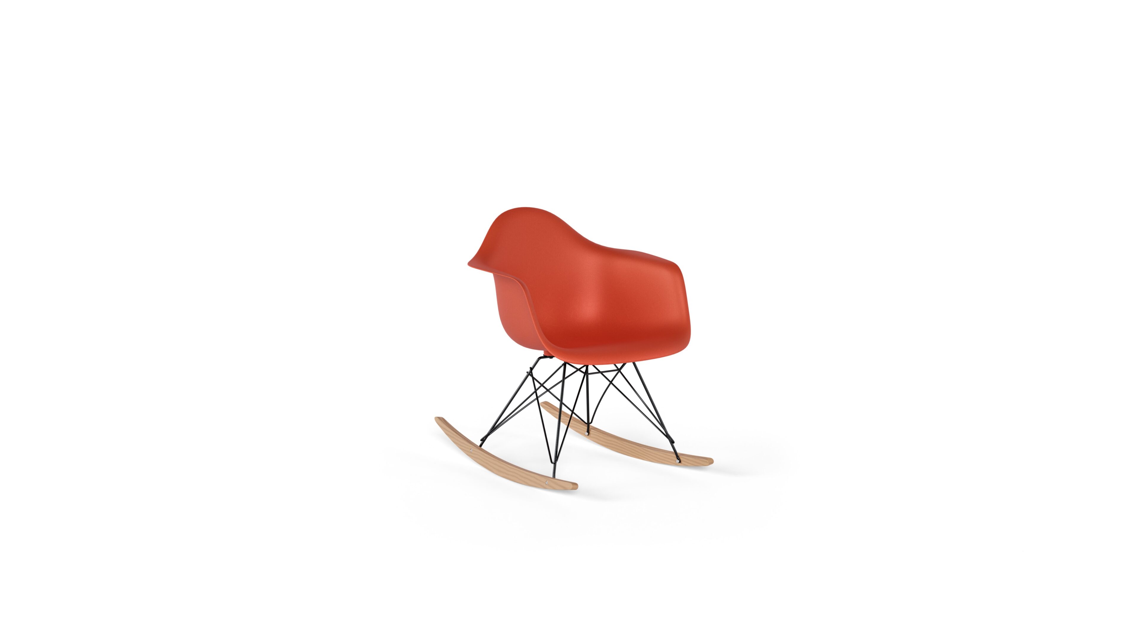 Charles & Ray Eames Moulded Fiberglass Rocking Armchair Rod Base | RAR