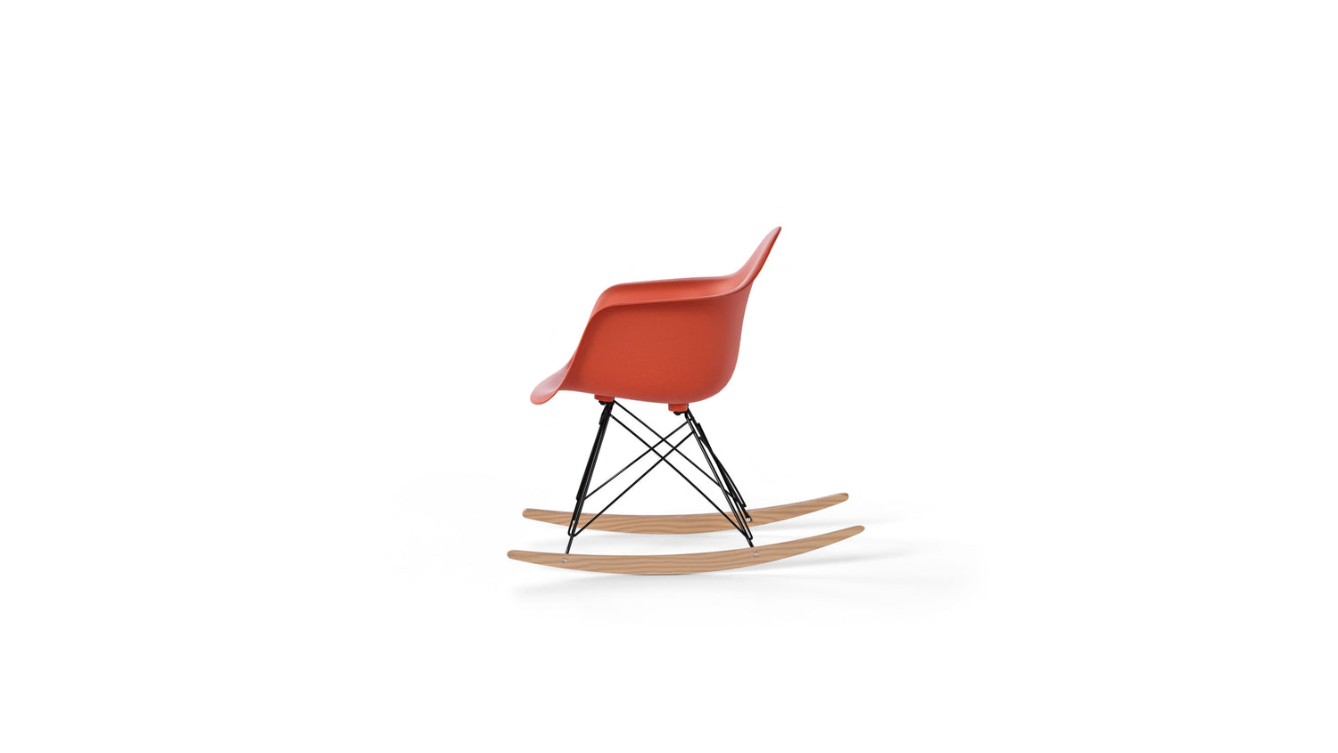 Charles & Ray Eames Moulded Fiberglass Rocking Armchair Rod Base | RAR
