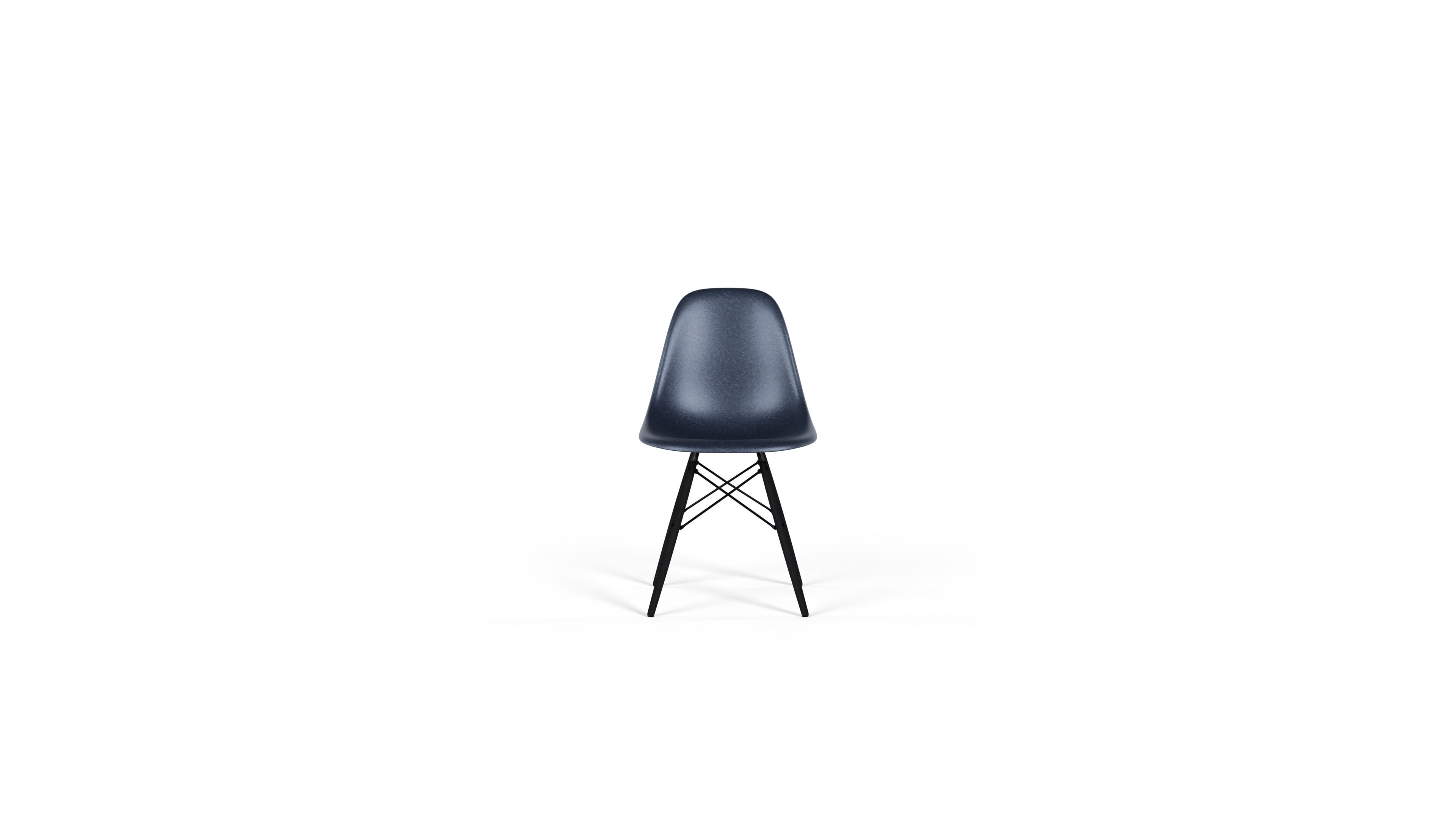 Eames Molded Fiberglass Side Chair with Wood Base in Canada and the USA DFSW & DSW - Front