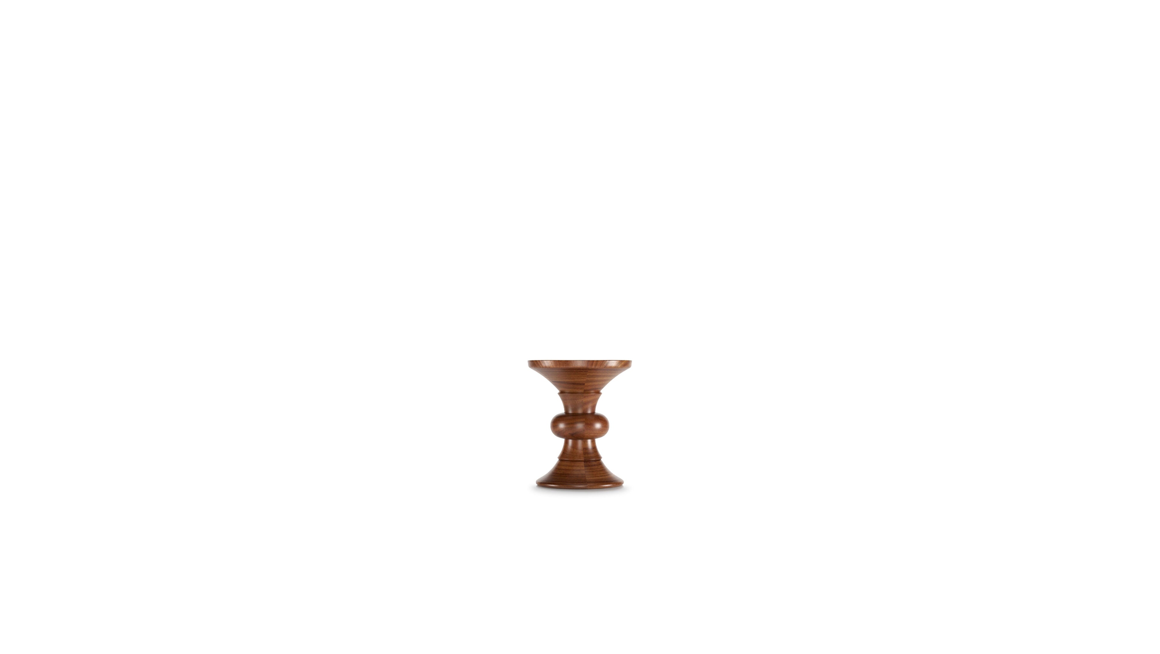 Eames Walnut Stool B in Canada and the USA Eames Turned Stool B - Front