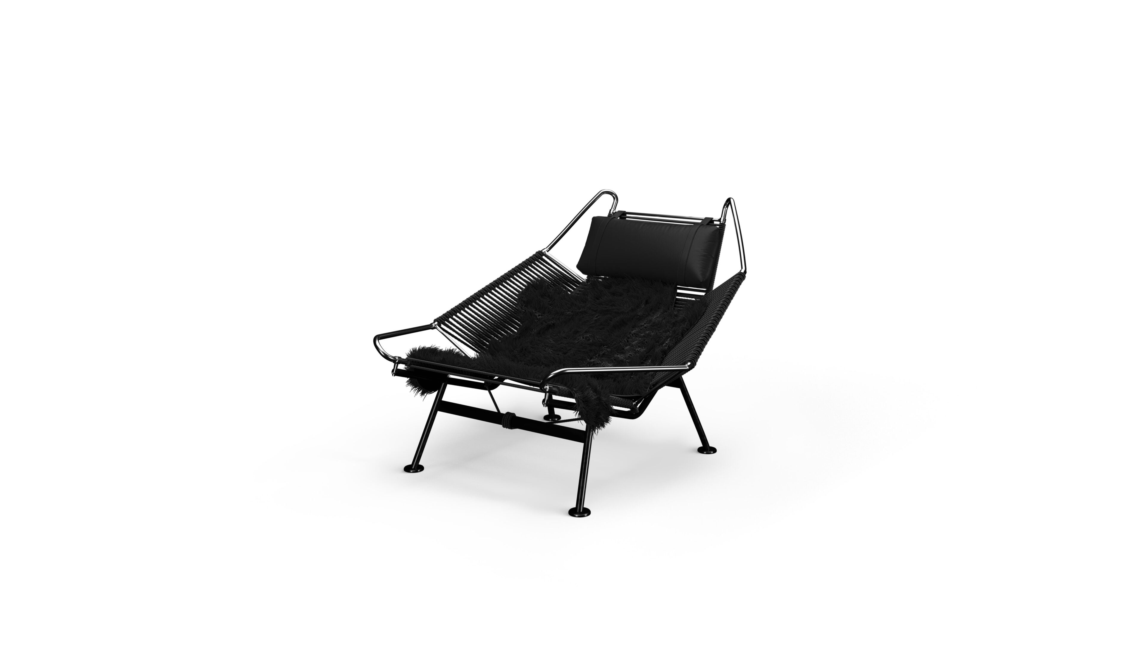 Flag Halyard Lounge Chair: Dark