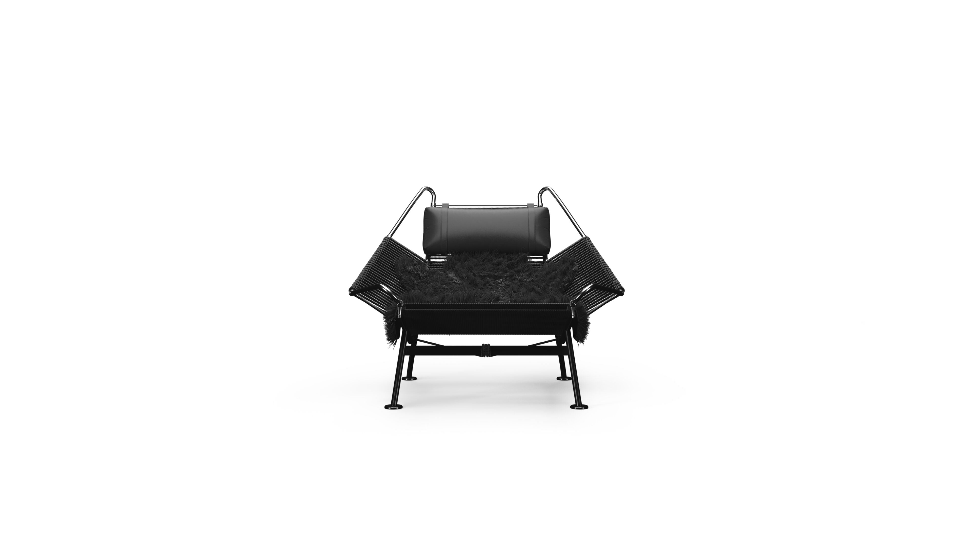 Flag Halyard Lounge Chair: Dark