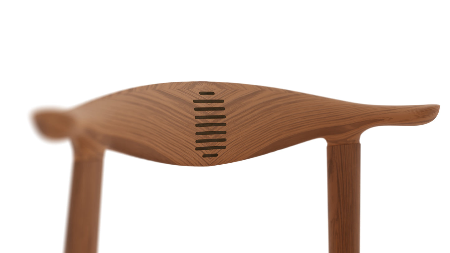 Hans J. Wegner Cow Horn Chair Wicker PP505 in Canada and the USA - Closeup