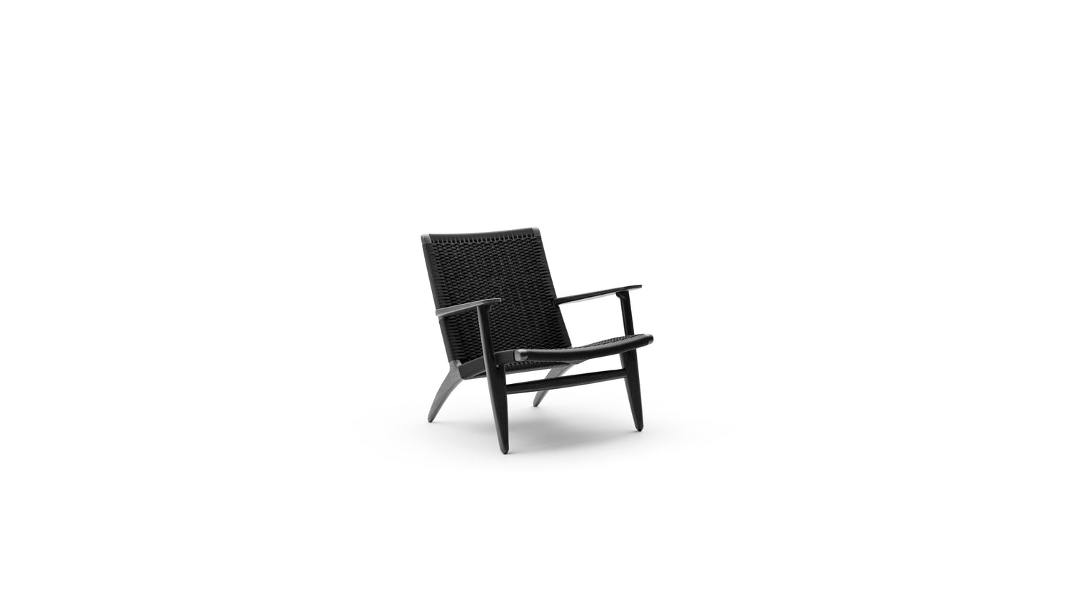 Hans Wegner CH25 Easy Chair Paper Cord in the USA and Canada - Front Angle