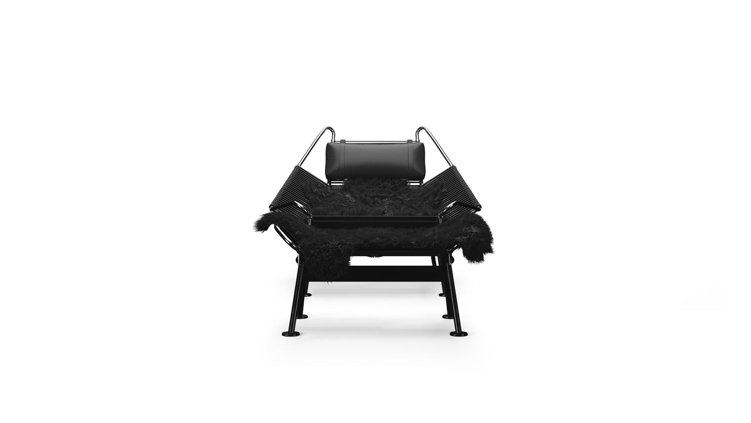 Hans Wegner Flag Halyard Chair and Ottoman PP225 Flag Halyard Chair in Canada and the USA - Front