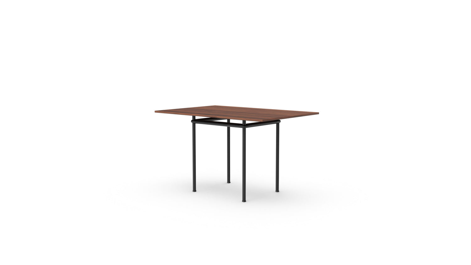 Le Corbusier LC12 Table in Canada and the USA LC12 Table La Roche Dining Table Wood Medium - Front Angle