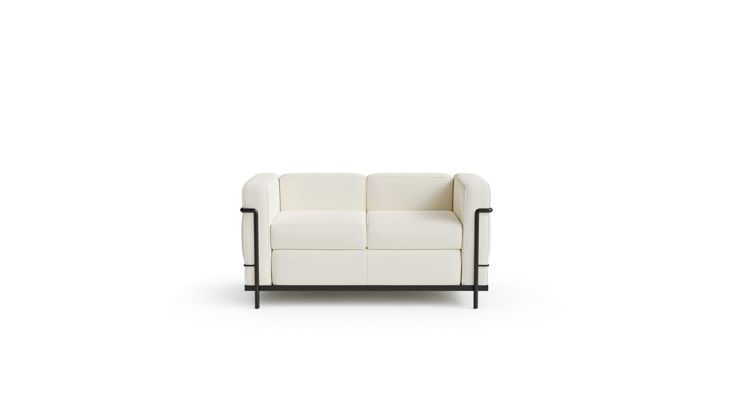 Le Corbusier LC2 Loveseat in Canada and the USA LC2 Grand Confort Petit Modèle Deux Places Sofa - Front