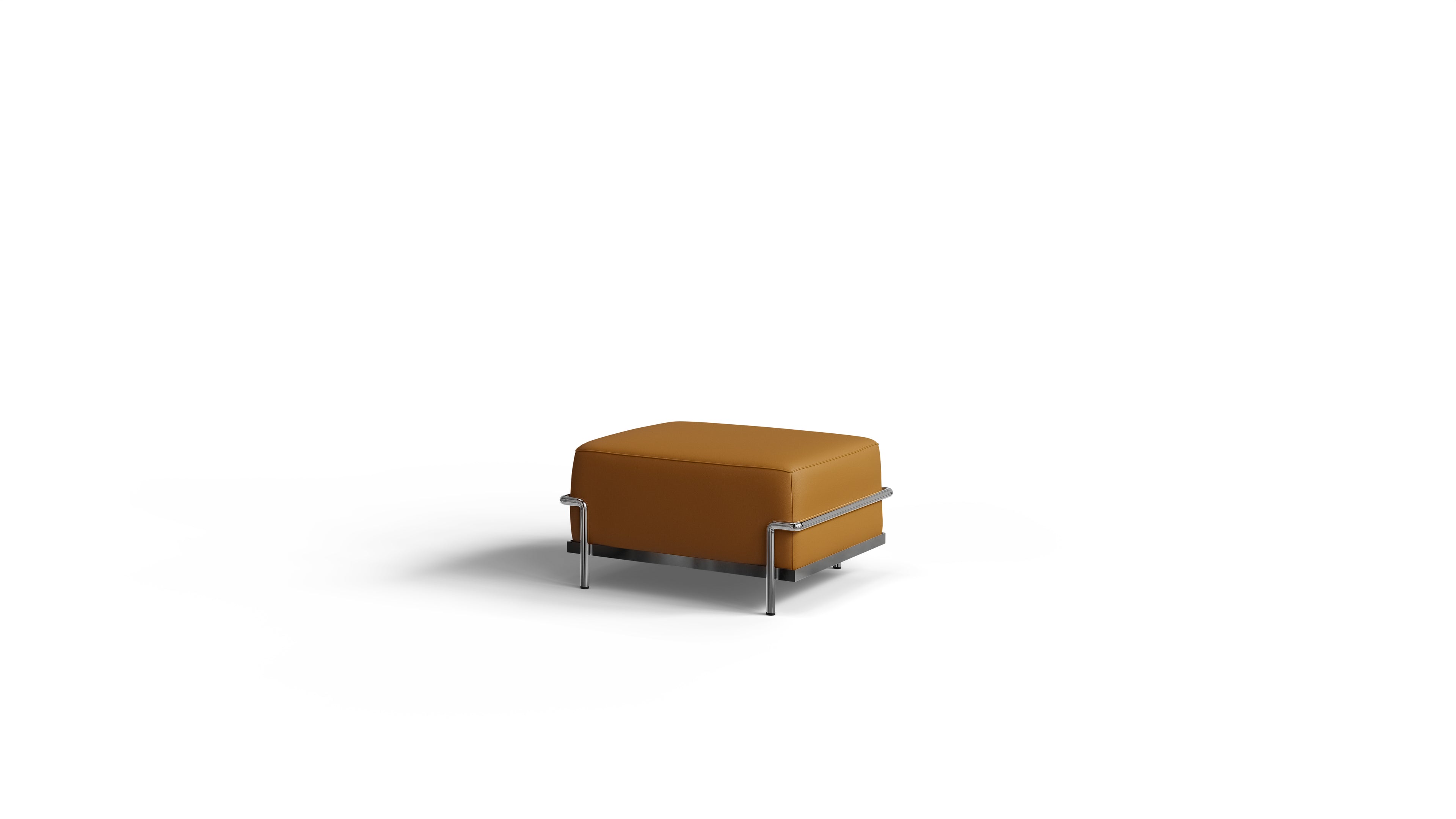 Le Corbusiers LC3 Chair and Ottoman in the USA in Canada. LC3 Fauteuil Grand Confort, Grand Modèle - Front Angle 4