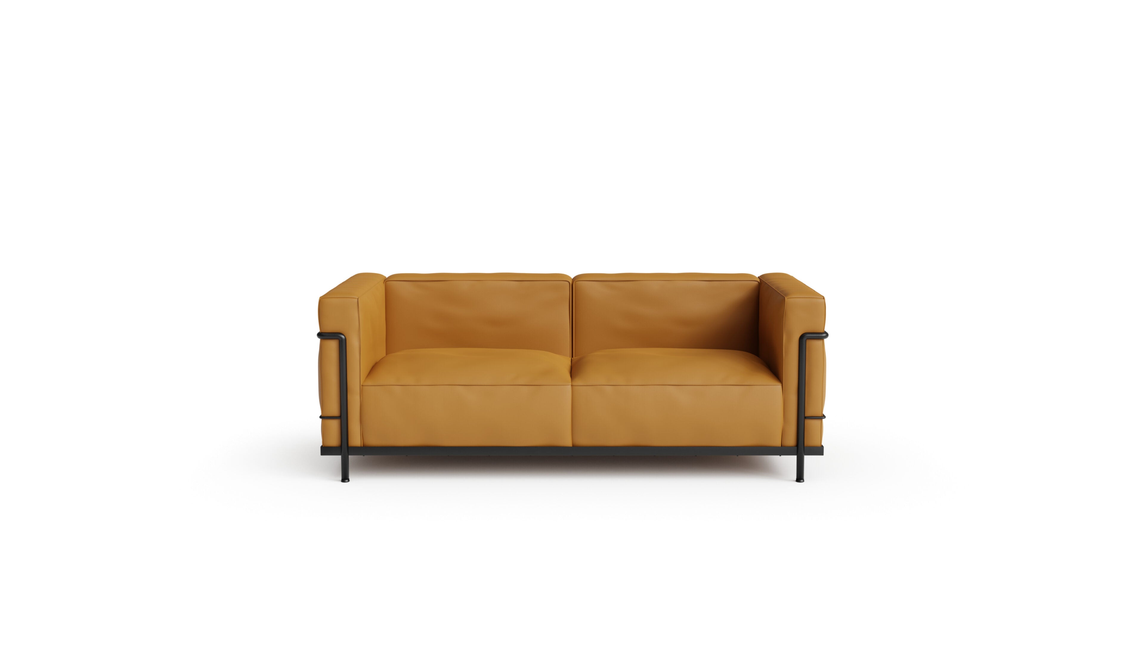 Le Corbusier LC3 2-Seat Loveseat Sofa with own Feather Filling in the USA and Canada - Front