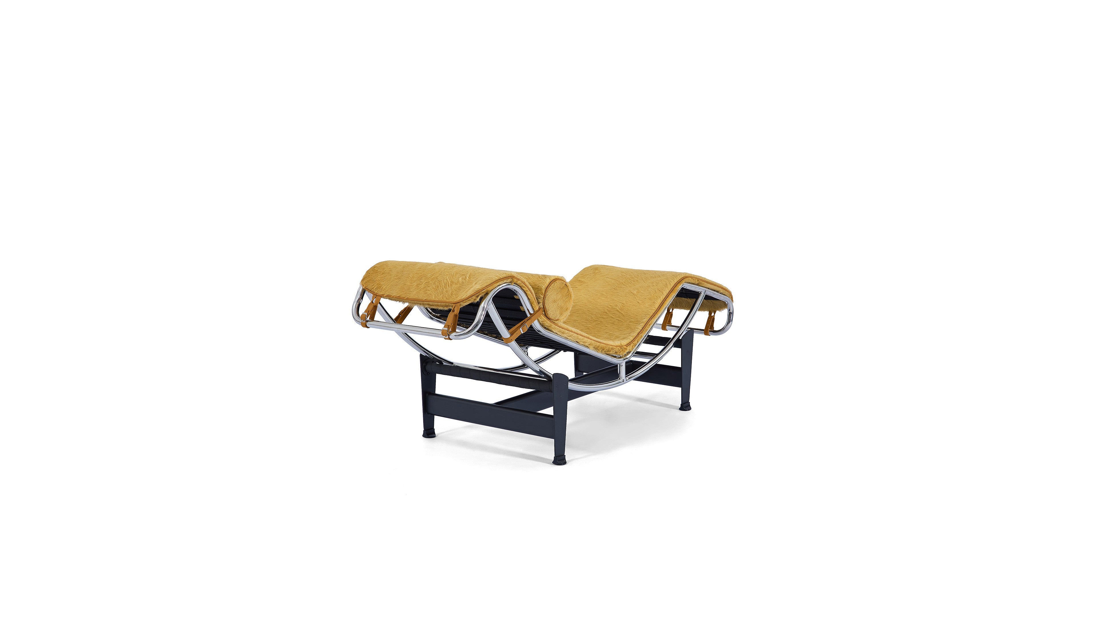 LC4 Chaise Lounge: Gold Haired Hide