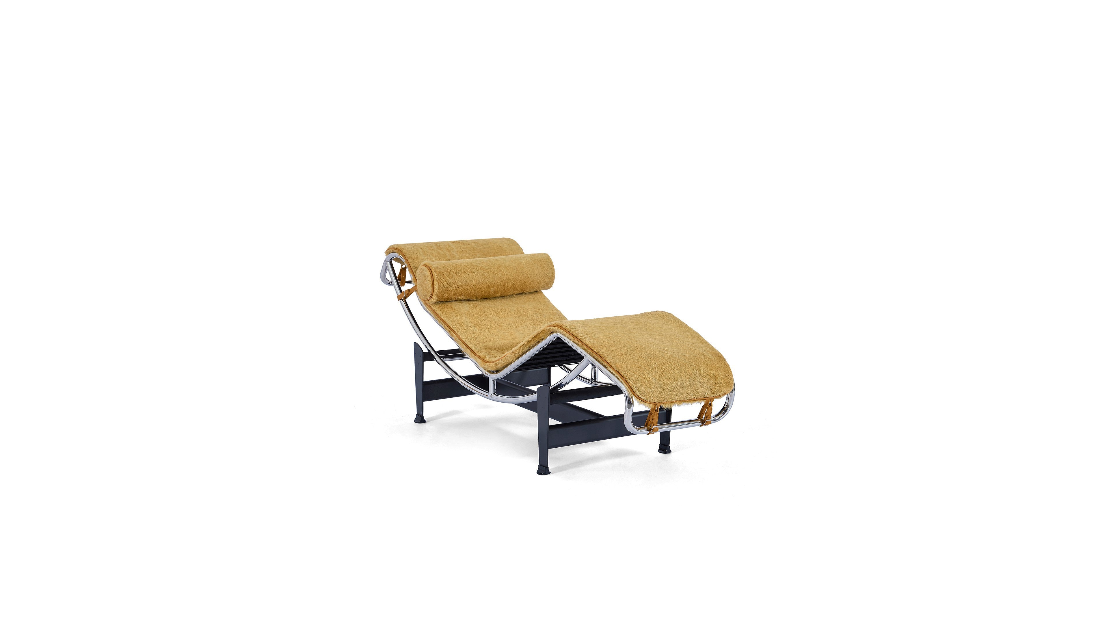 LC4 Chaise Lounge: Gold Haired Hide
