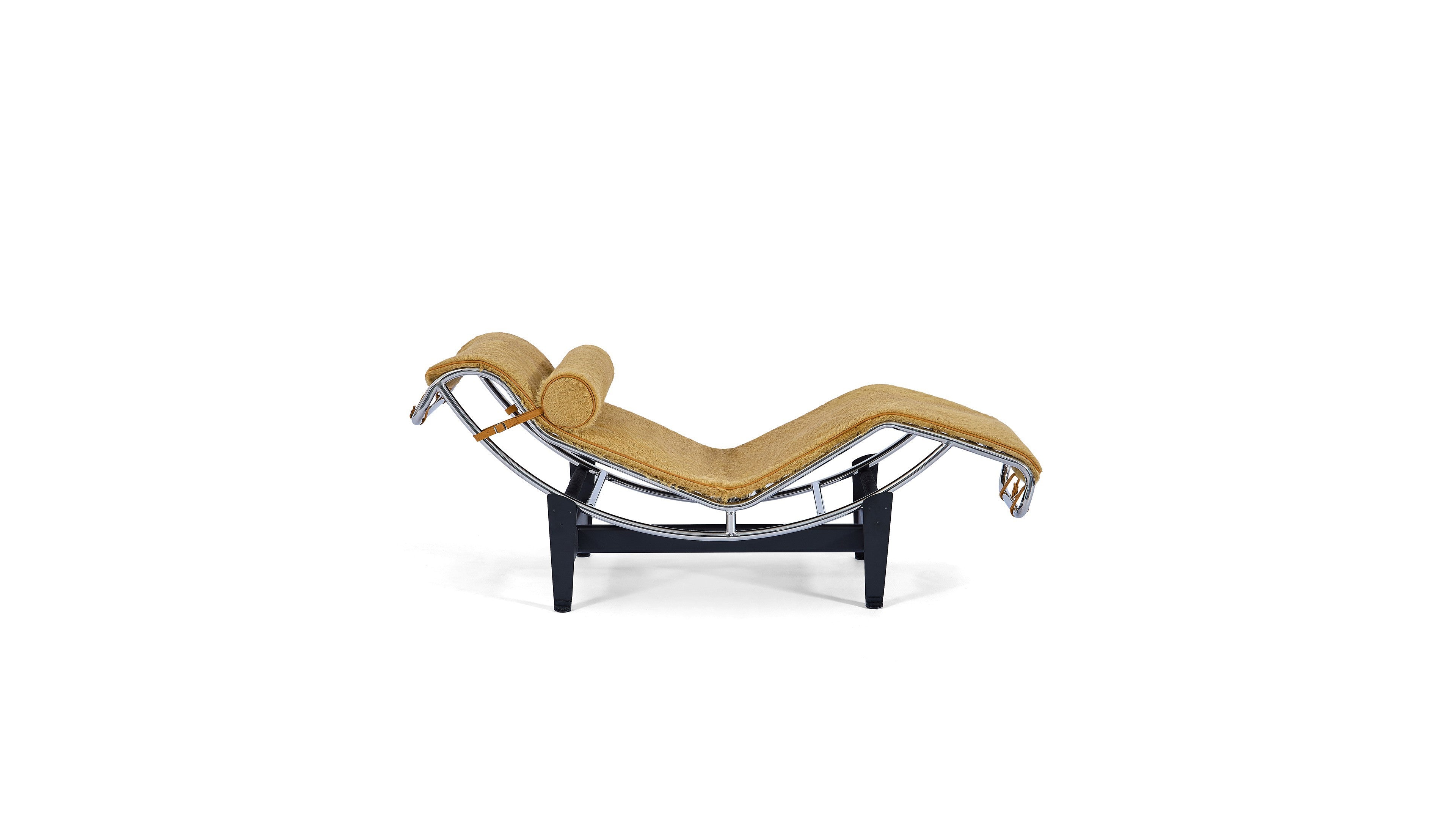 LC4 Chaise Lounge: Gold Haired Hide