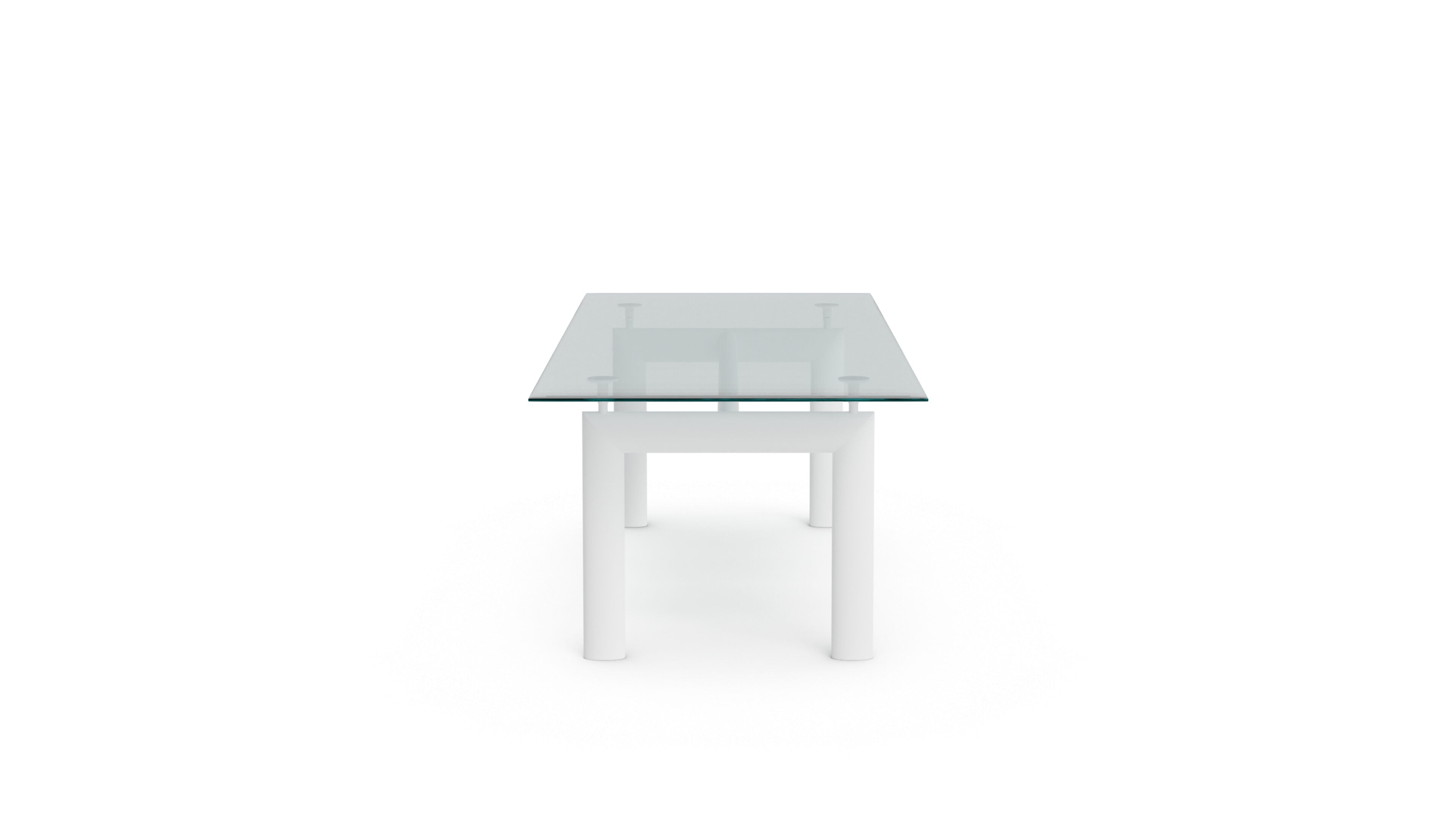 Le Corbusier LC6 Table Tube d’Avion Dining Table in Canada and the USA Glass - Side
