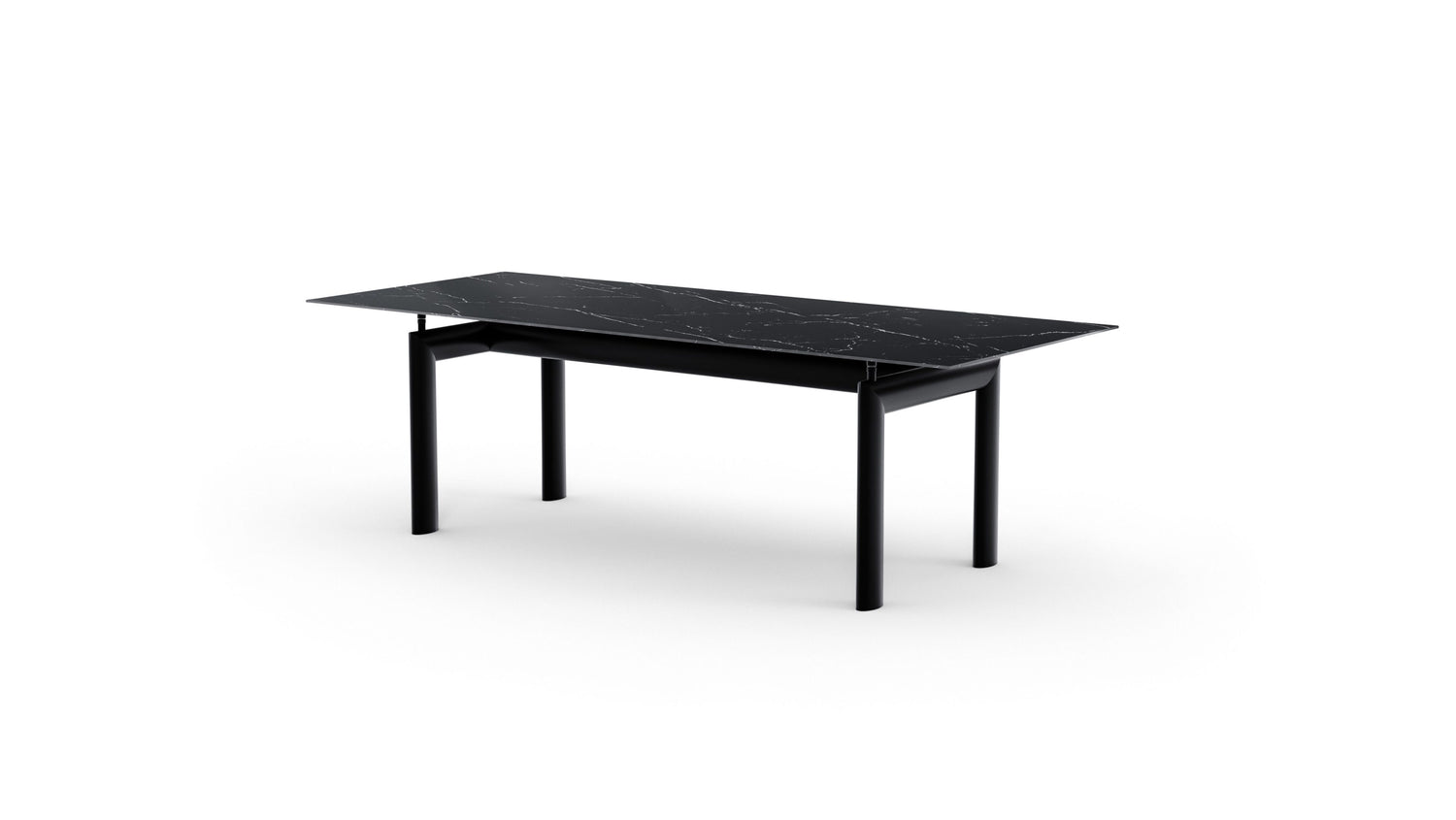 Le Corbusier LC6 Table Tube d’Avion Dining Table in Canada and the USA Stone - Front Angle