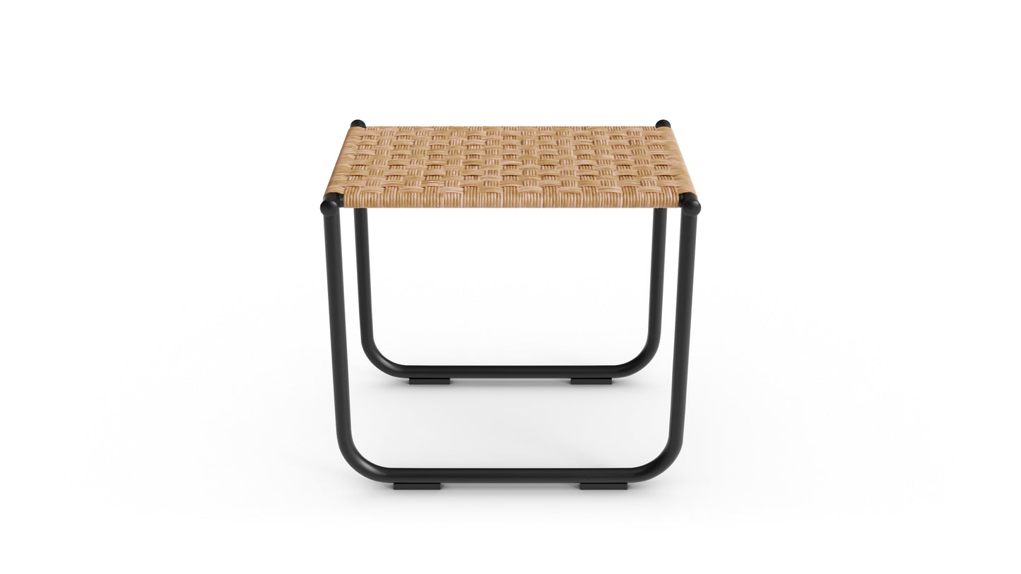 Le Corbusier LC9 Rattan Stool in Canada and the USA Cane - Closeup