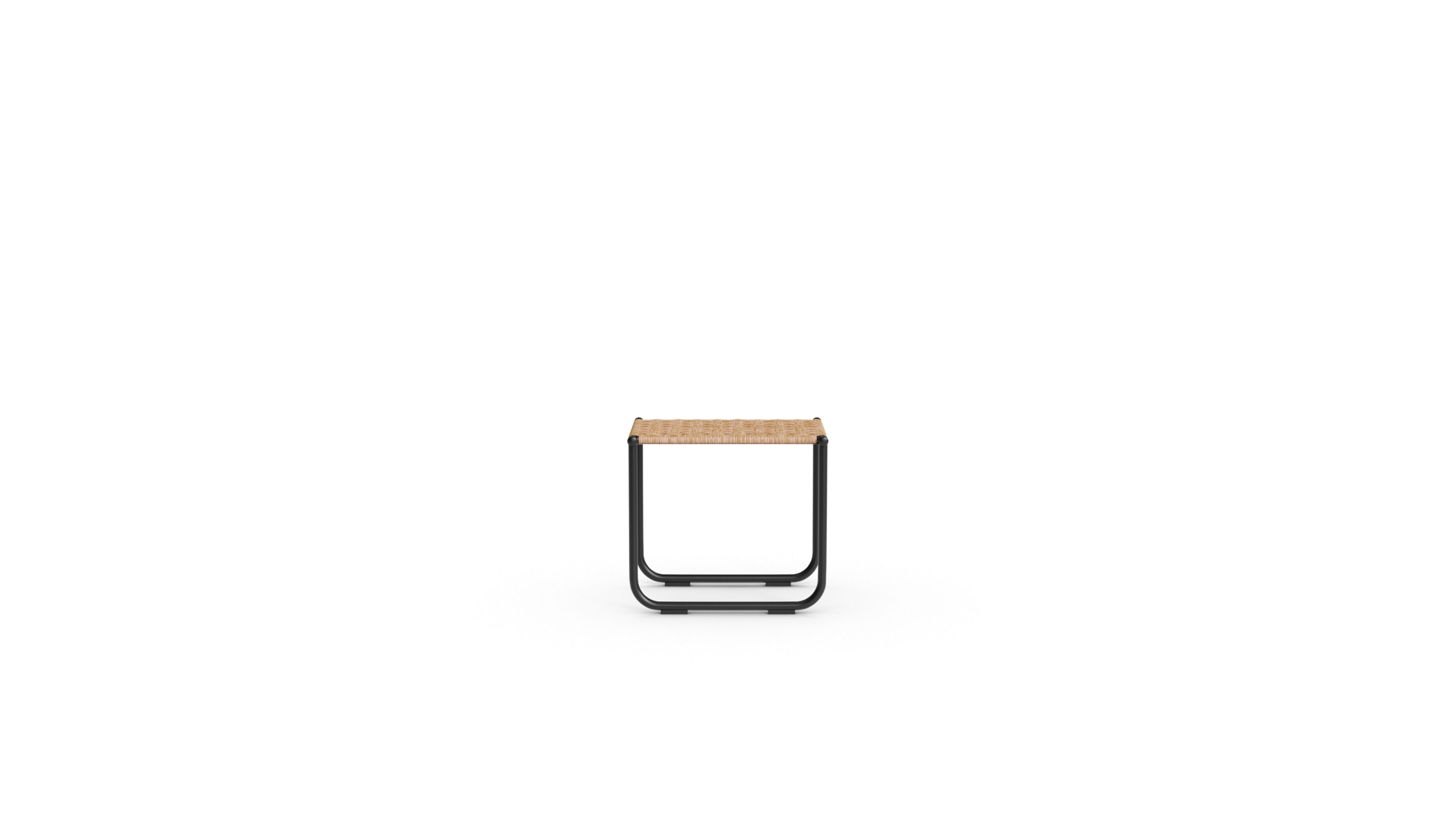 Le Corbusier LC9 Rattan Stool in Canada and the USA Cane - Front