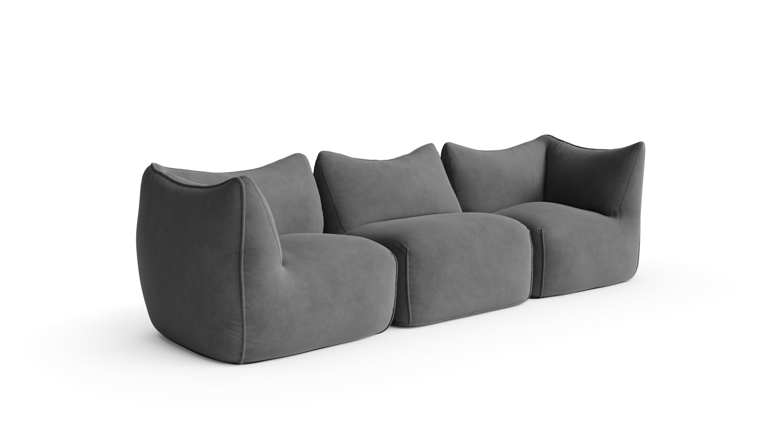 Mario Bellini Le Bambole Modular 3-Seat Sofa in Canada and the USA Bambangolo and Bambolina - Front
