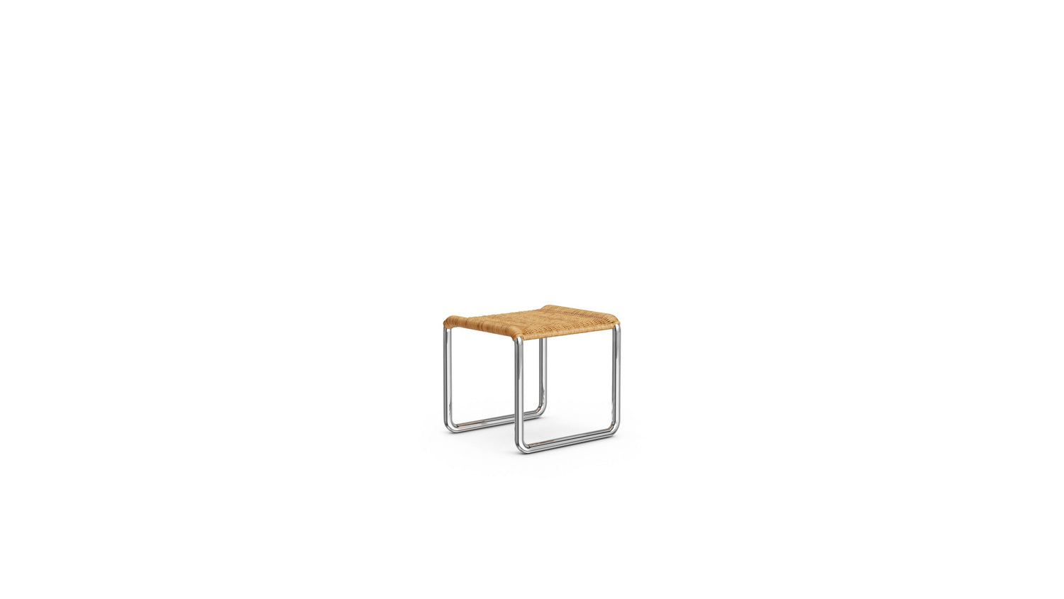 Mies van der Rohe MR Stool Rattan in Canada and the USA - Front Angle 2