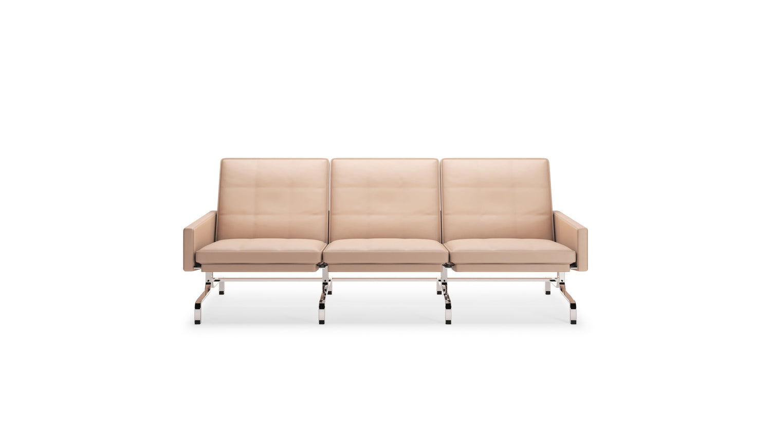 PK31 3-Seat Sofa by Poul Kjærholm in Canada and the USA Model PK31-3 - Front