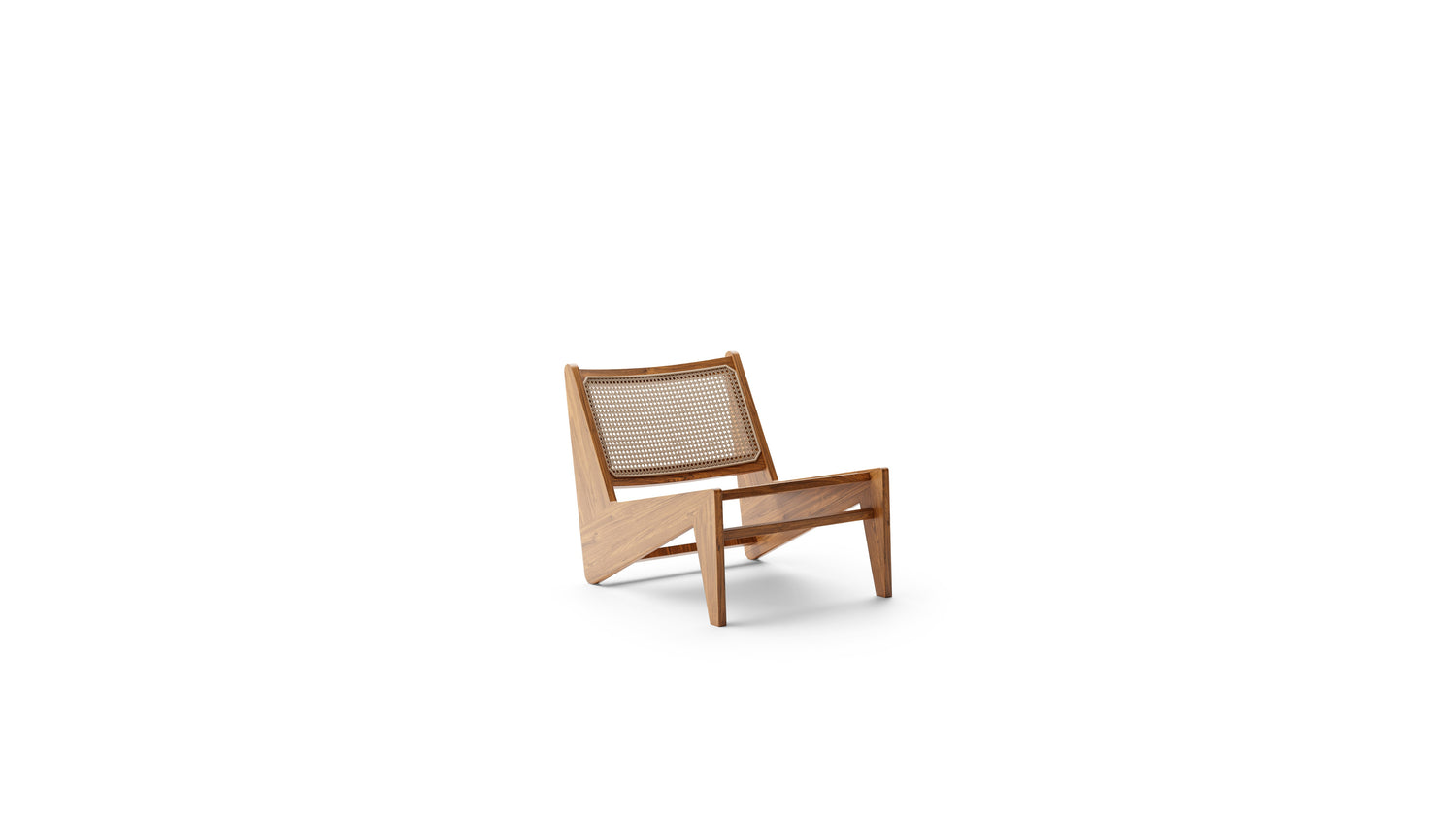 Pierre Jeanneret Kangaroo Armchair 058 in Canada and the USA - Front Angle