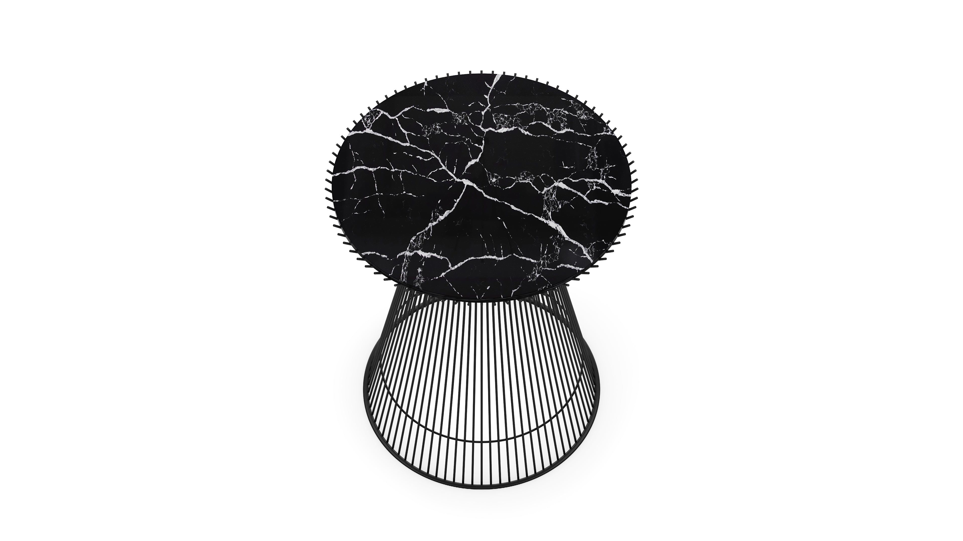 Platner Side Table: Marble Top