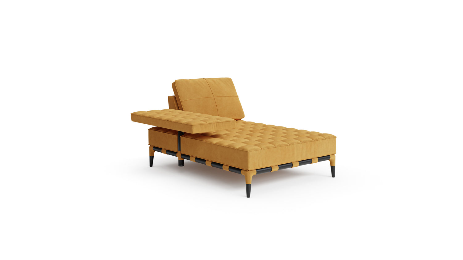 Prive Lounge Chair with Armrest Table by Philippe Starck in Canada and the USA Privé Poltrona Lunga - Front Angle