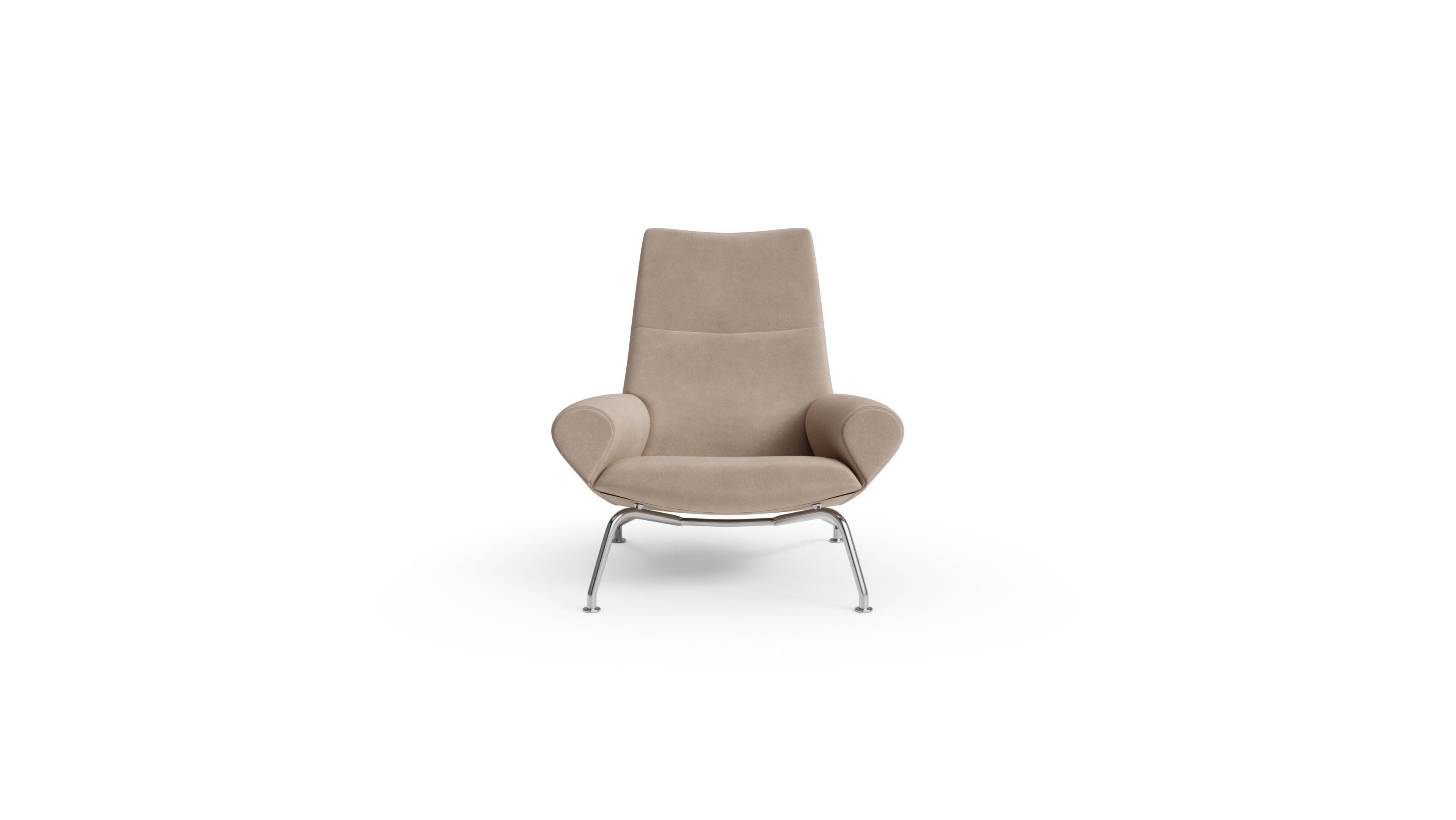 Queen Chair by Hans Wegner and Erik Jørgensen in Canada and the USA EJ 101 and 1010 Suede - Front