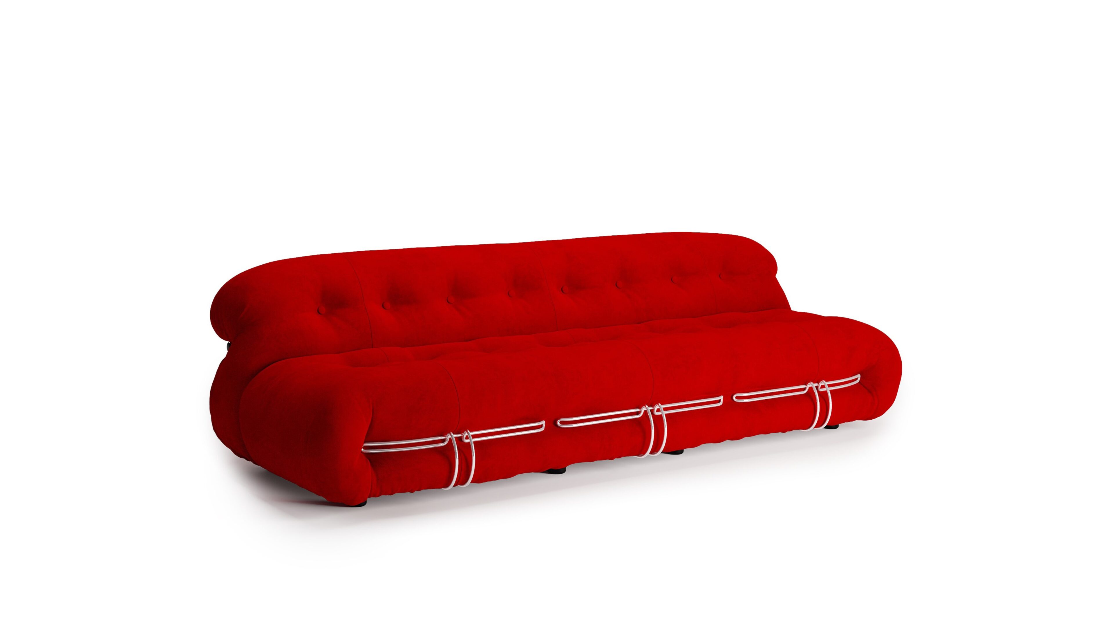 Soriana Sofa Three-Seater Sofa by Afra & Tobia Scarpa in Canada and the USA Cassina-Style - Front Angle 2