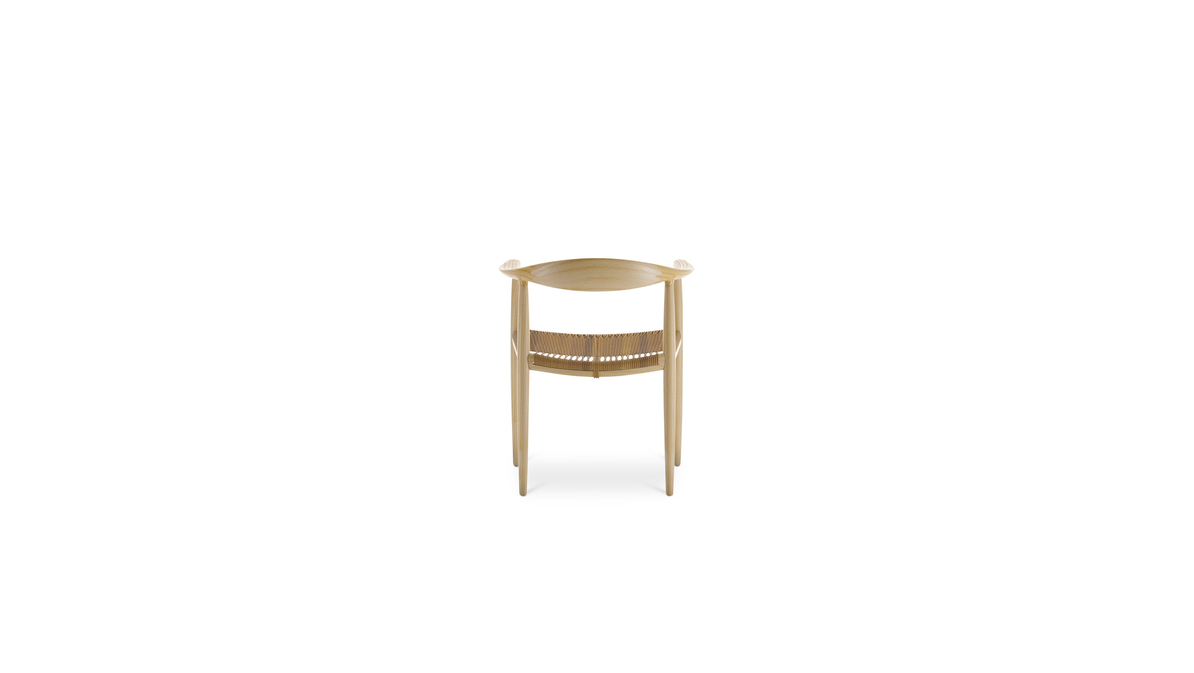 The Round Chair by Hans J. Wegner in Canada and the USA PP501 Cane Wicker Rattan - Back