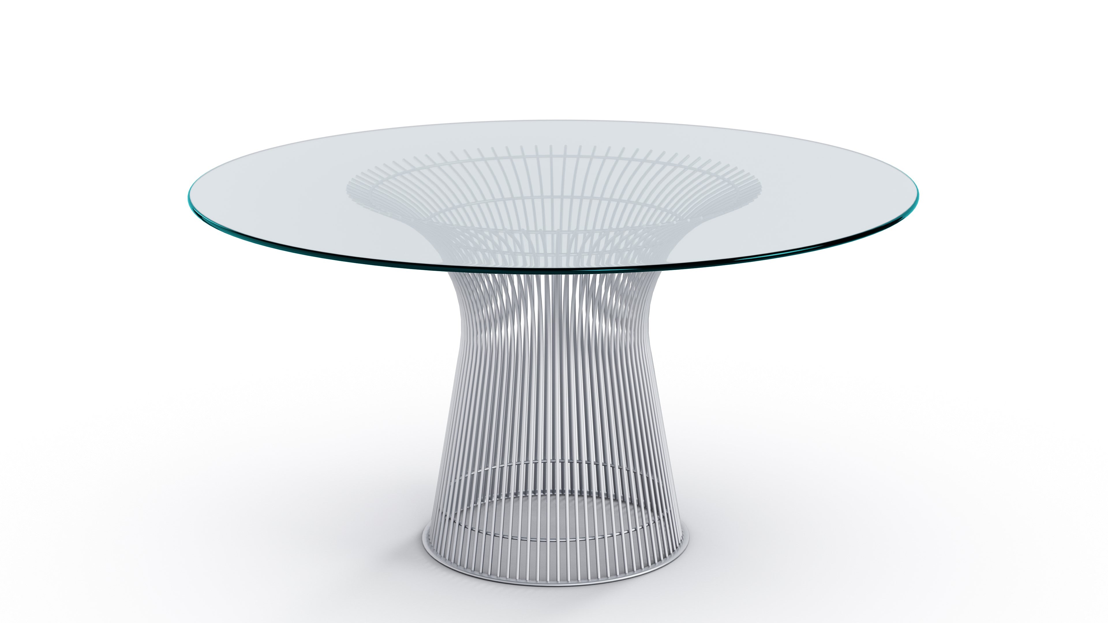 Warren Platner Platner Round Table in Canada and the USA 3716 Platner Dining Table Chrome - Closeup