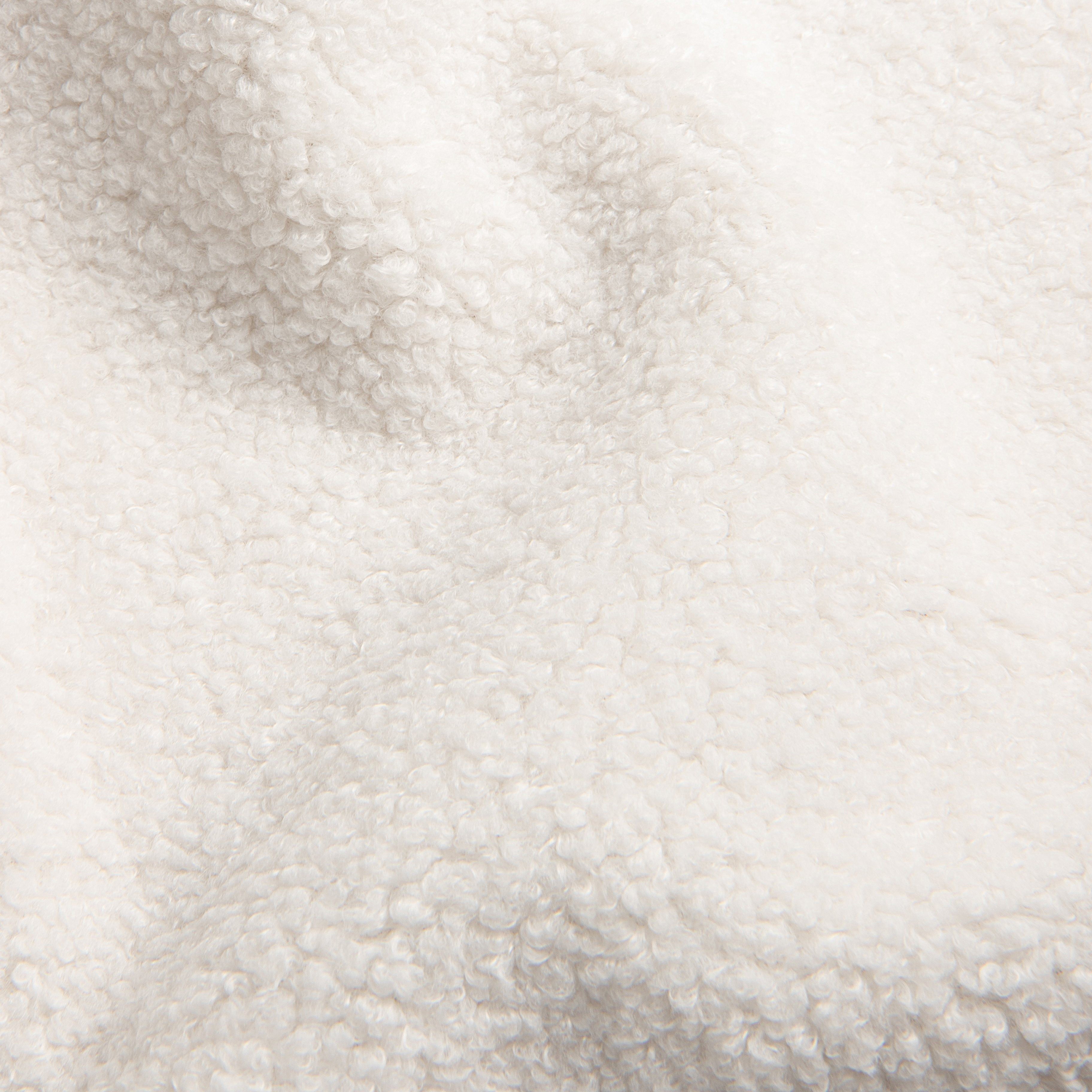 An eco-conscious faux shearling that balances exceptional softness with rugged durability. Showcasing a robust, plush pile spun entirely from recycled polyester, its deep texture authentically echoes the surface of genuine shearling while retaining a comfortably gentle hand.

COMPOSITION: 100% Recycled PES
WEIGHT: 500 g/m²
WYZENBEEK EP: 100k+ Rubs
MARTINDALE ABR. EP: 100k+ Rubs