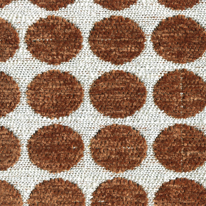 Cognac Large Dot Jacquard upholstery fabric swatch, Archetype Forms